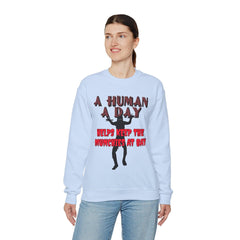 A Human A Day Helps Keep The Munchies at Bay - Sweatshirt - Witty Twisters Fashions