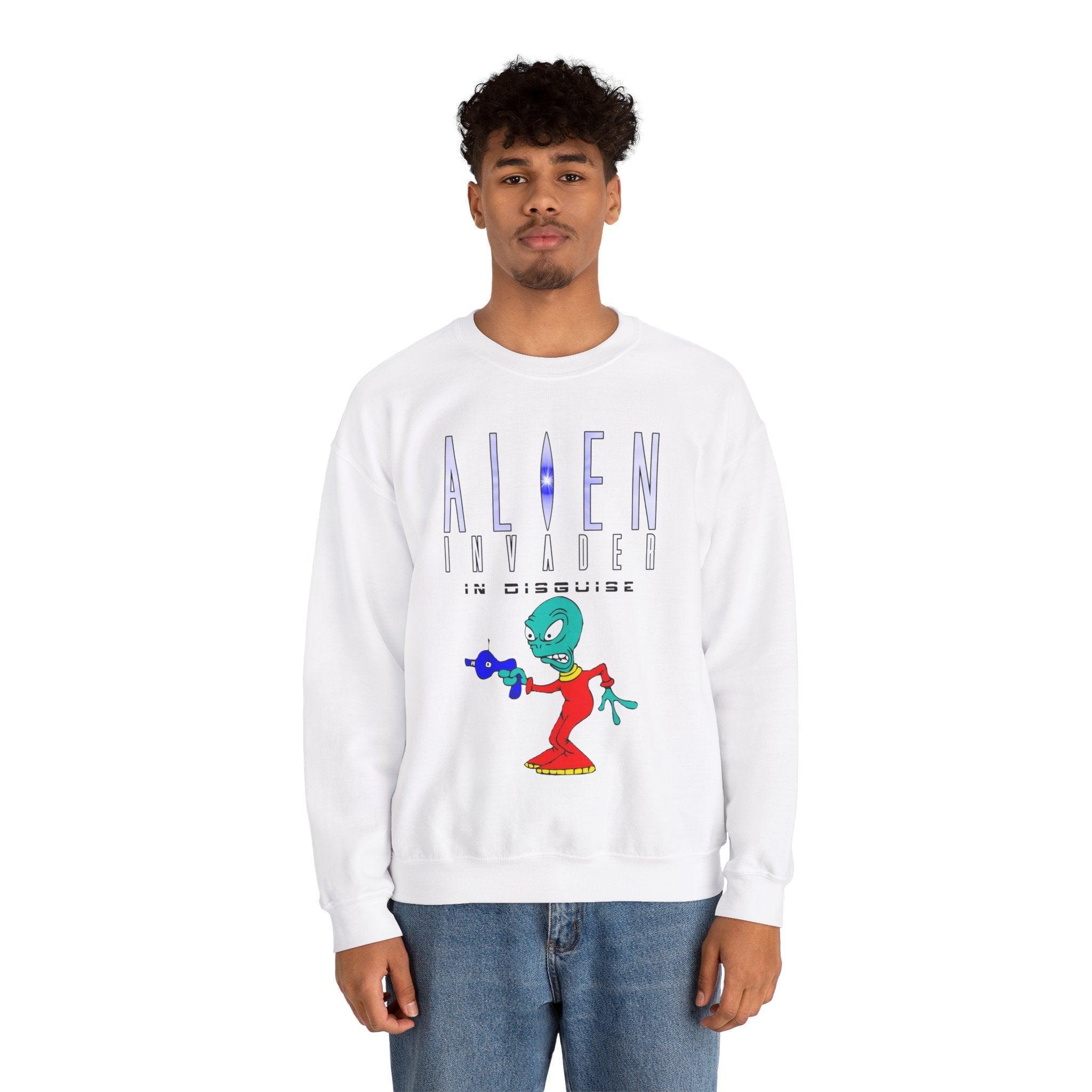 Alien Invader In Disguise - Sweatshirt - Witty Twisters Fashions