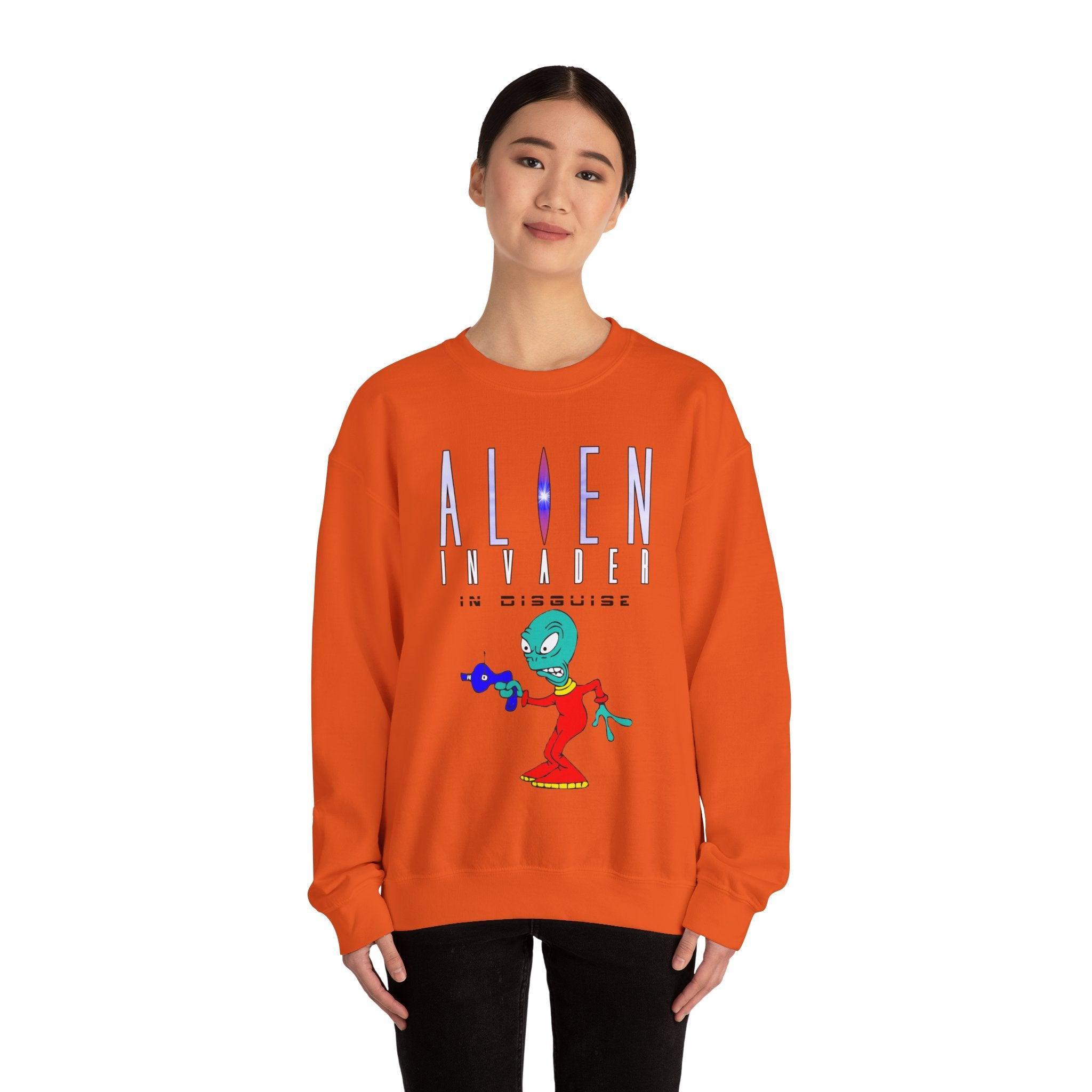 Alien Invader In Disguise - Sweatshirt - Witty Twisters Fashions