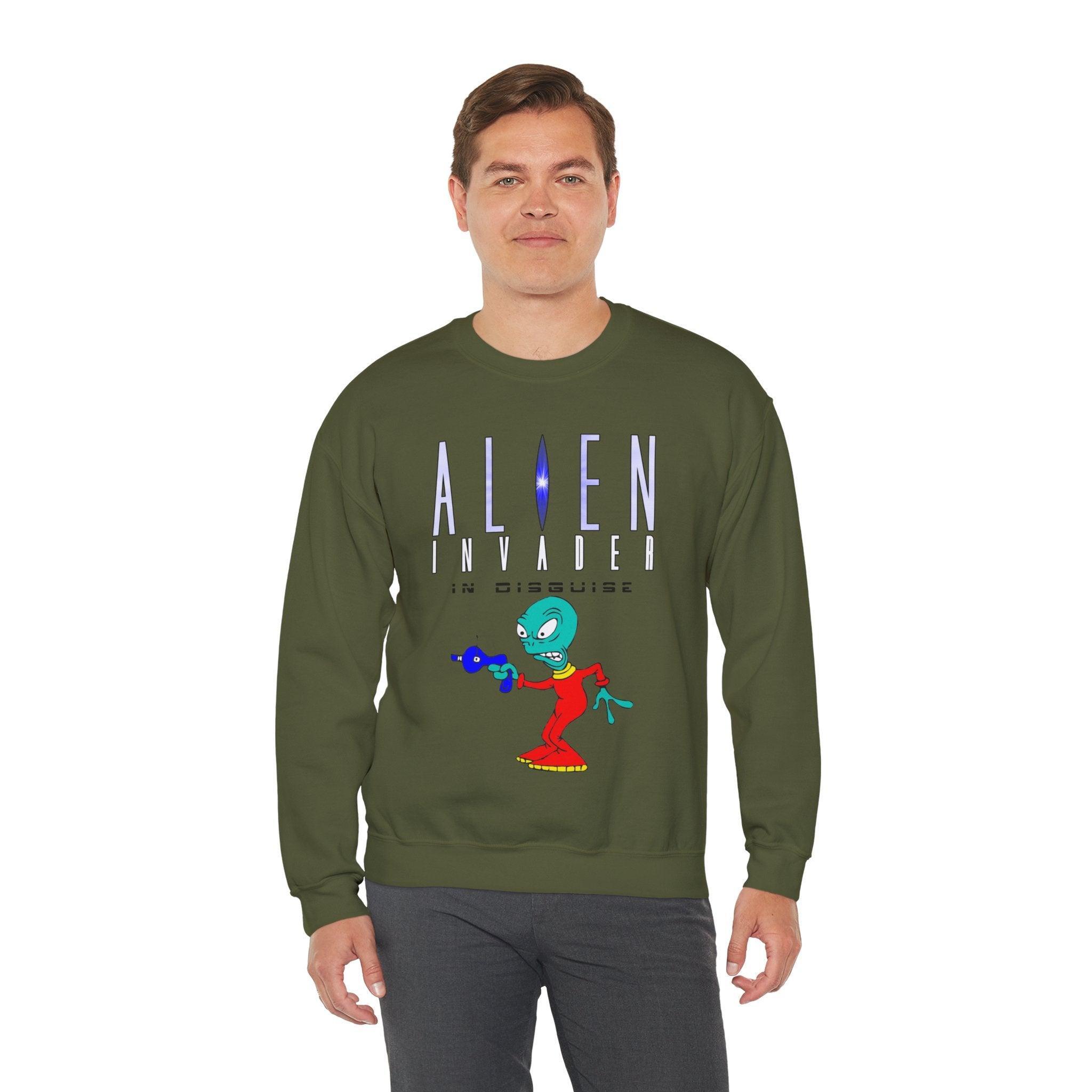 Alien Invader In Disguise - Sweatshirt - Witty Twisters Fashions