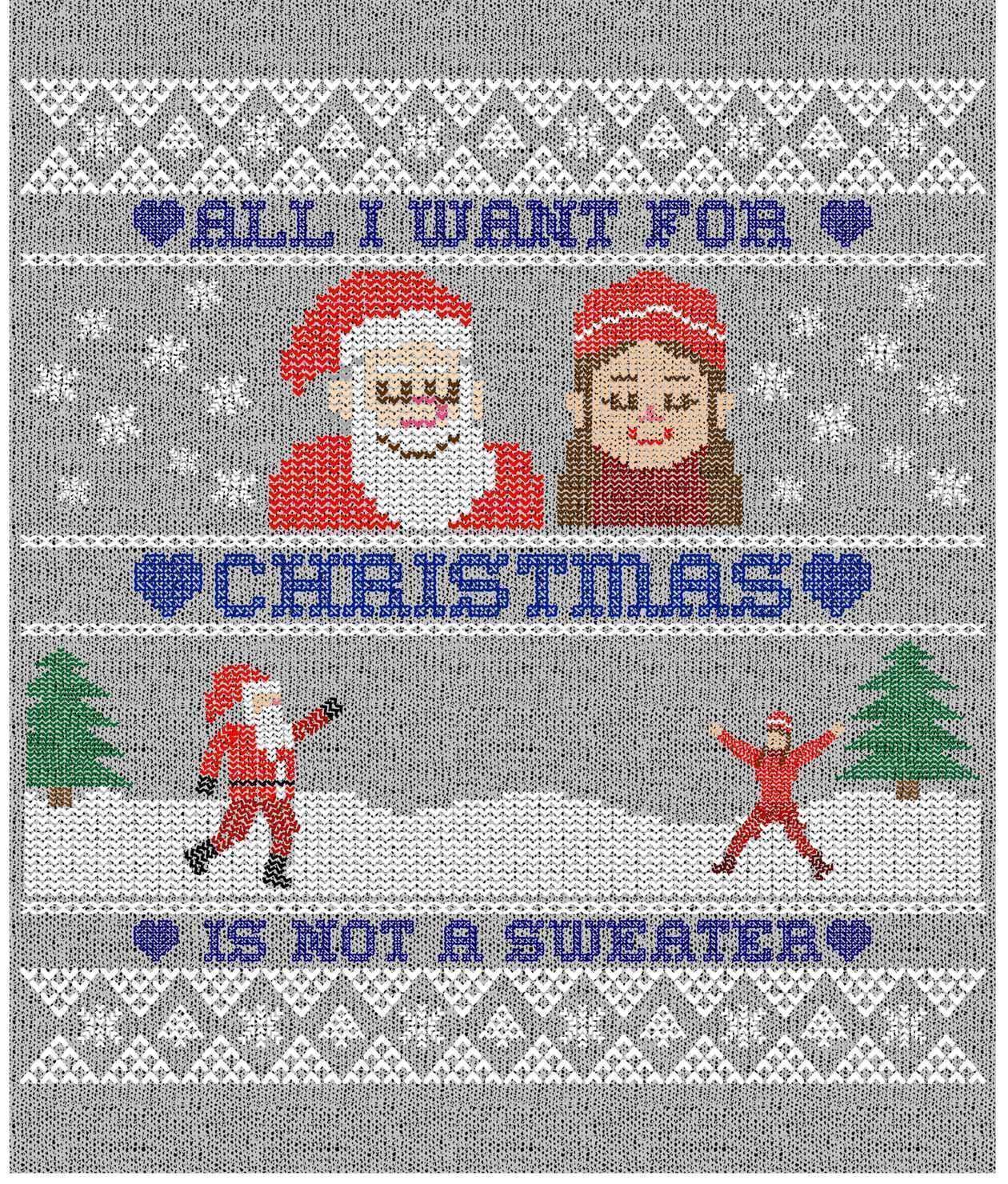 All I want for Christmas is not a sweater - Framed Poster - Witty Twisters Fashions