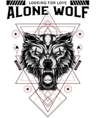 Alone Wolf Looking For Love - Sweatshirt - Witty Twisters Fashions
