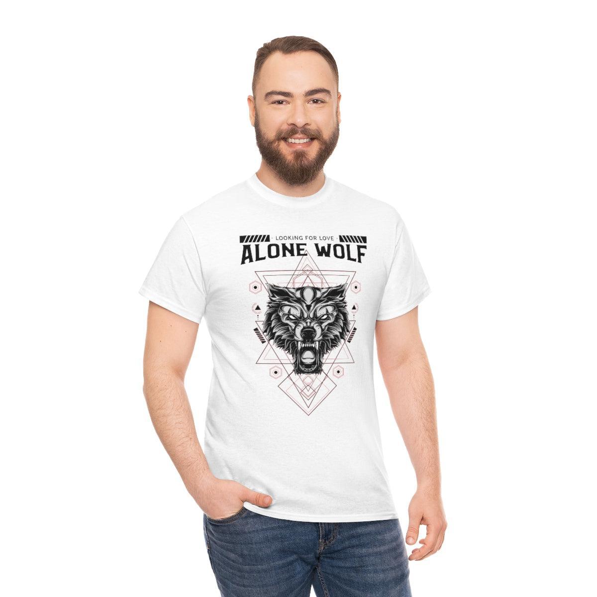 Alone Wolf Looking For Love - T-Shirt - Witty Twisters Fashions