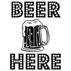 Beer Here - Frosted Glass Beer Mug - Witty Twisters Fashions
