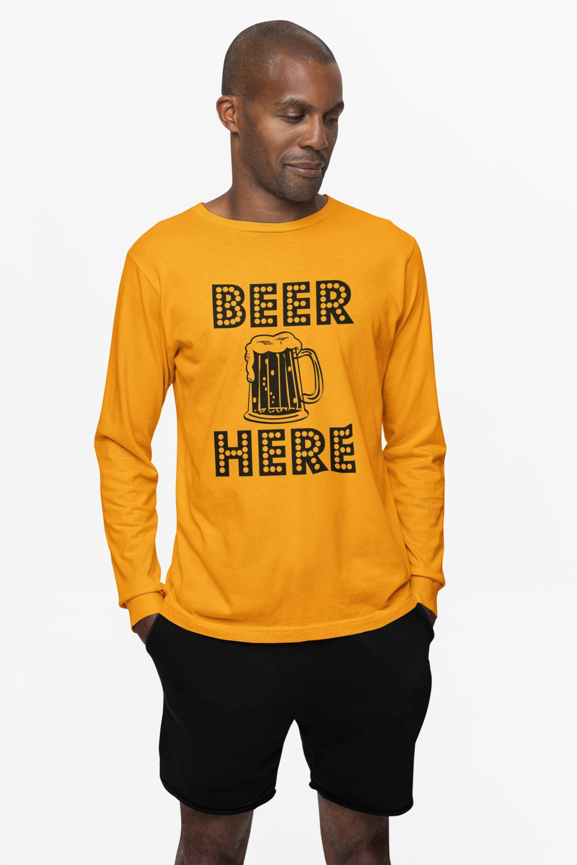 Beer Here - Long-Sleeve Tee - Witty Twisters Fashions