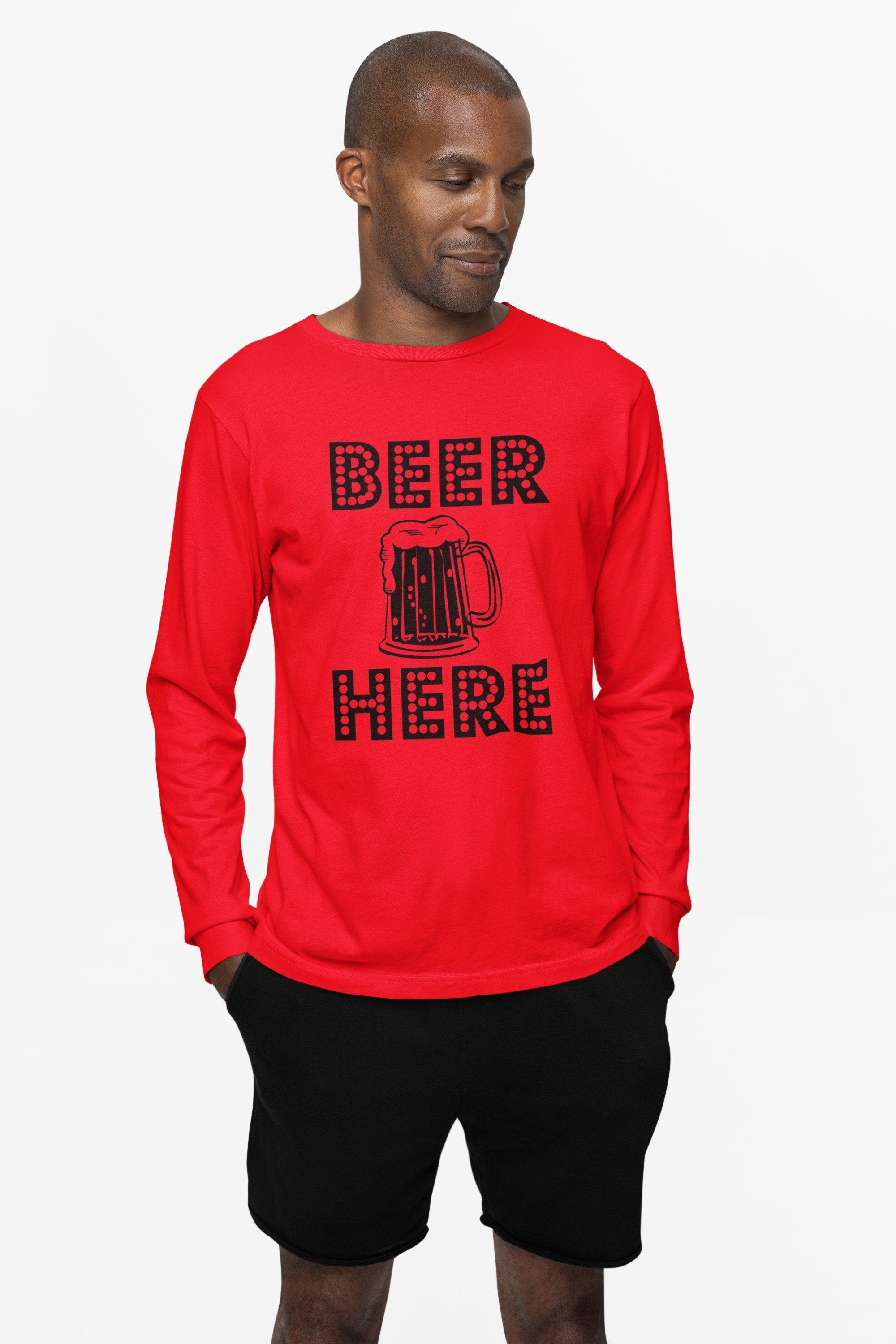 Beer Here - Long-Sleeve Tee - Witty Twisters Fashions
