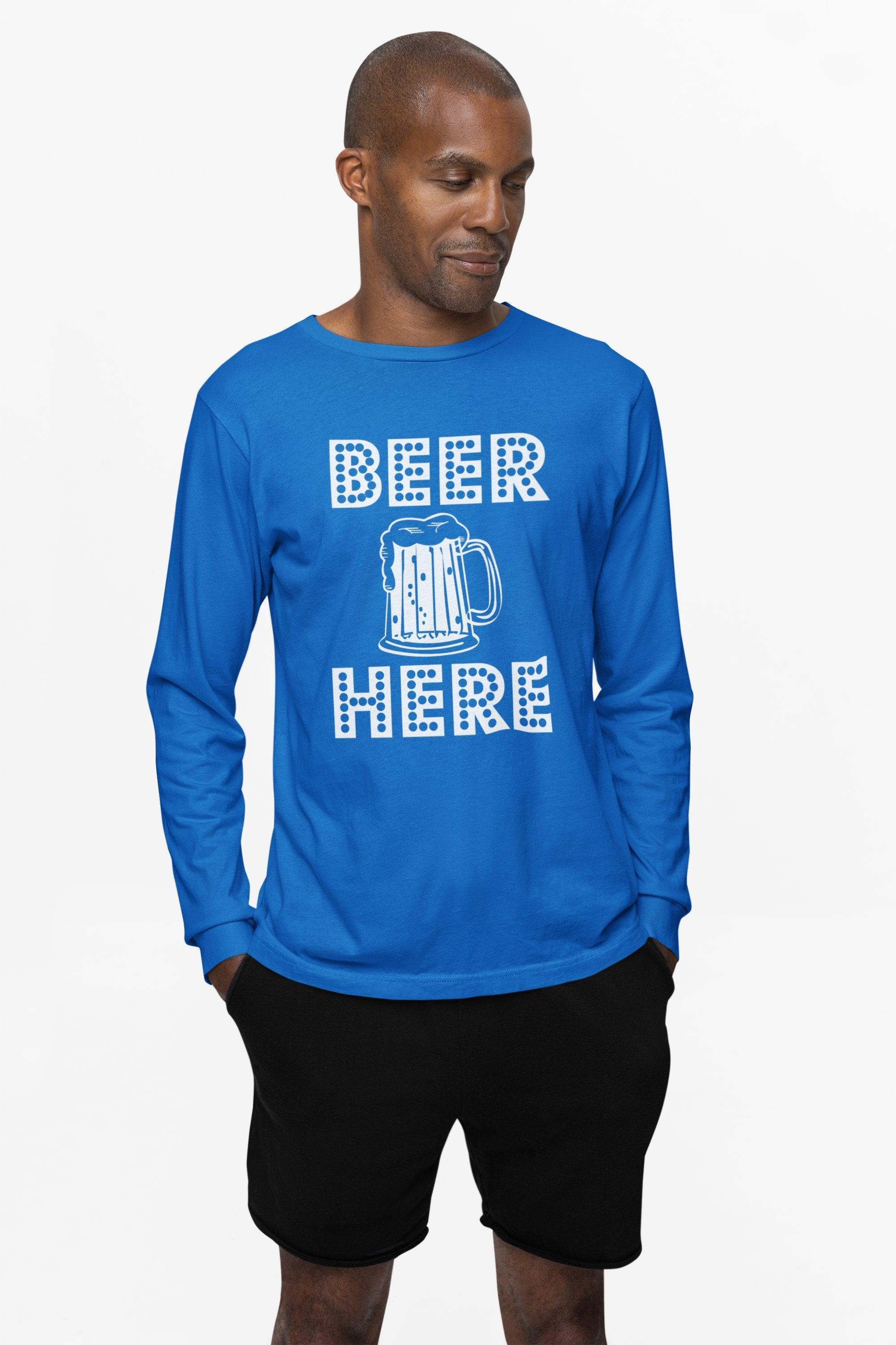 Beer Here - Long-Sleeve Tee - Witty Twisters Fashions