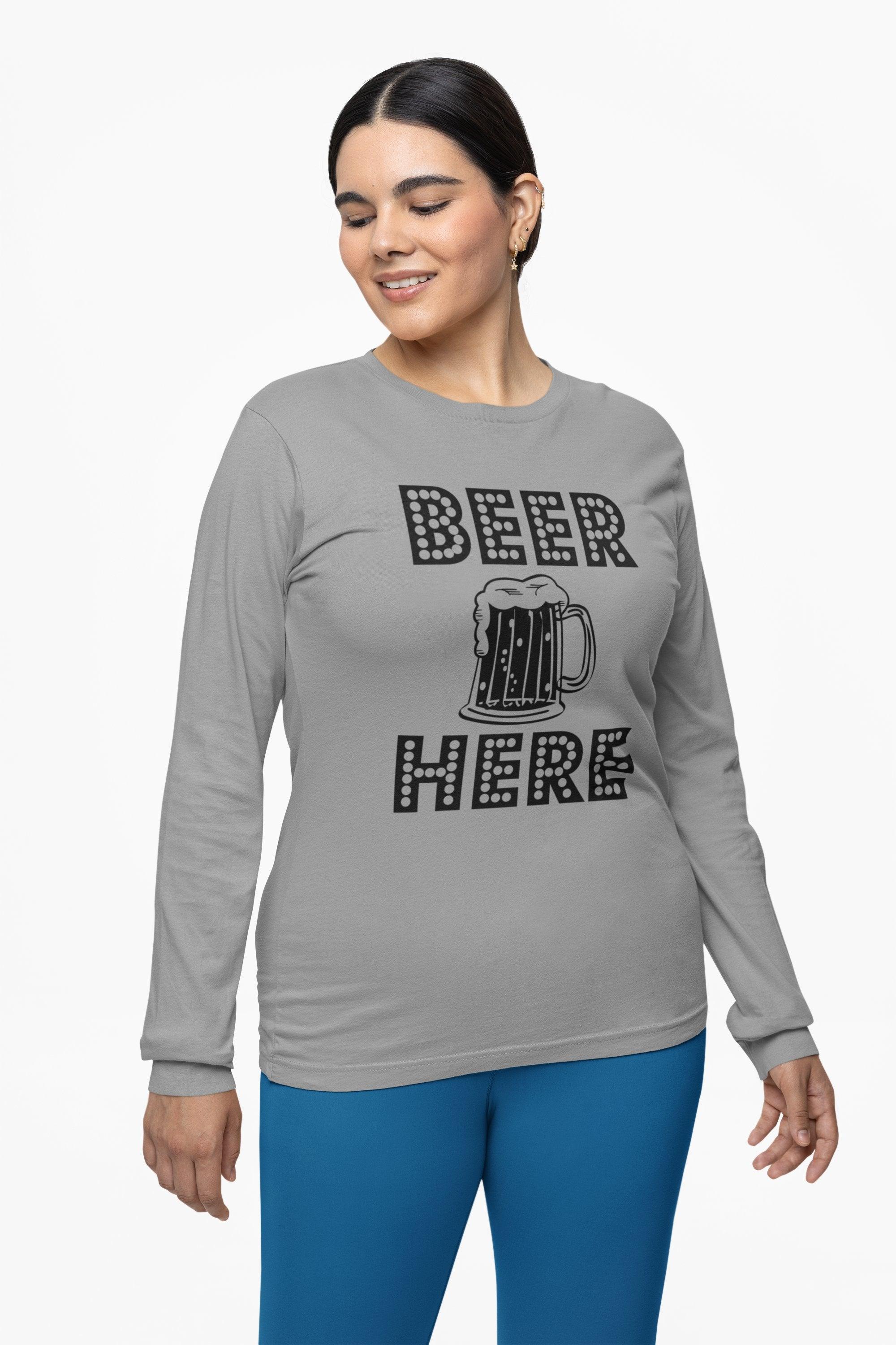 Beer Here - Long-Sleeve Tee - Witty Twisters Fashions