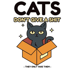 Cats don't give a shit They only take them - Tufted Floor Pillow, Round - Witty Twisters Fashions