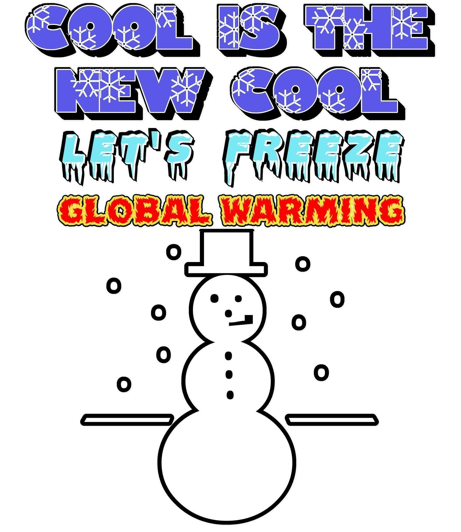 Cool Is The New Cool Let's Freeze Global Warming - Woven Tote Bag - Witty Twisters Fashions