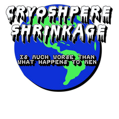 Cryosphere Shrinkage Is much worse than what happens to men - Woven Tote Bag - Witty Twisters Fashions
