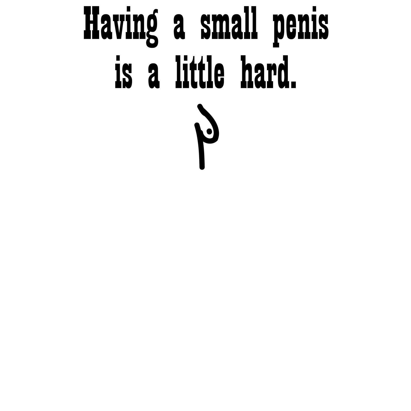 Having a small penis is a little hard. - T-Shirt - Witty Twisters Fashions