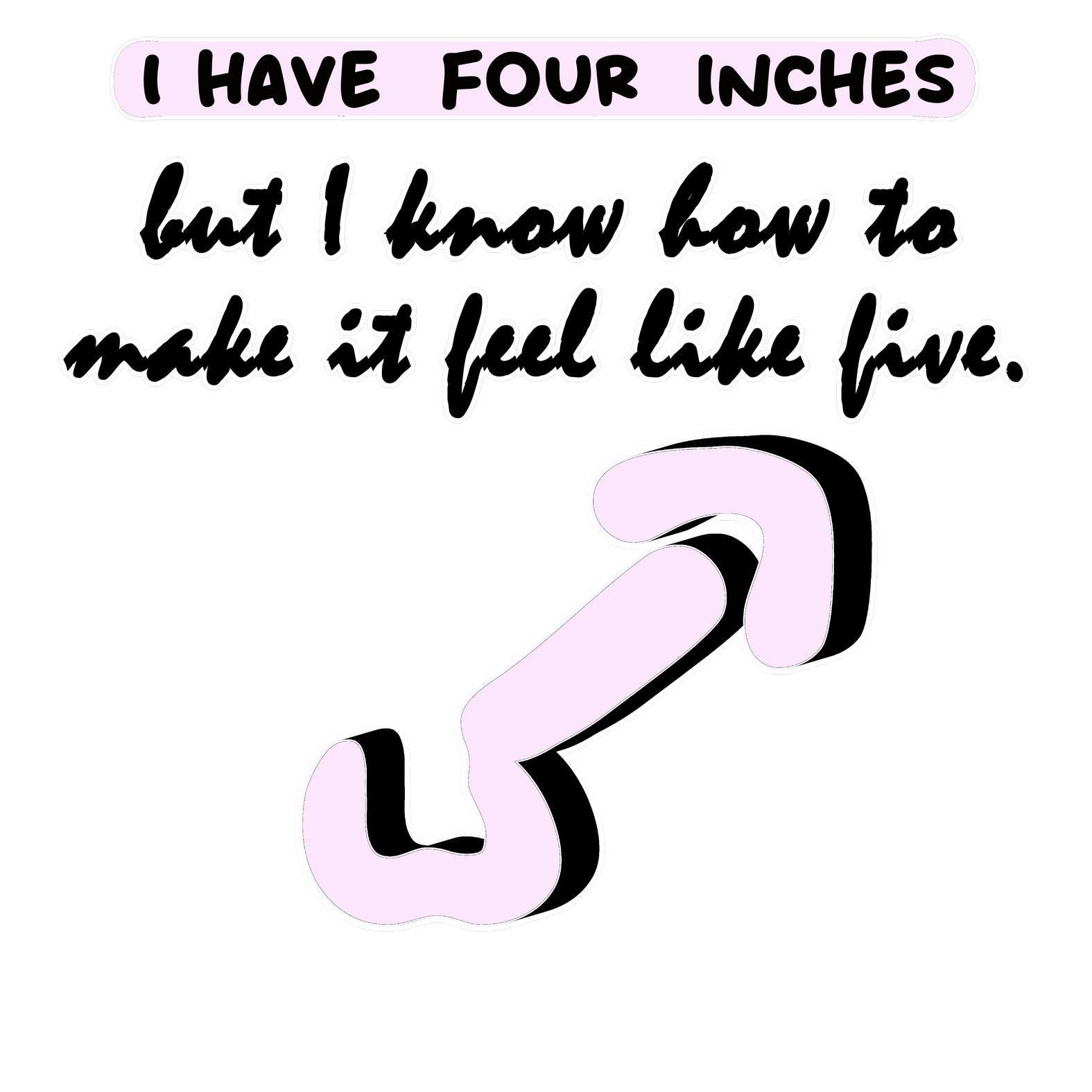I have 4 inches but I know how to make it feel like 5 - T-Shirt - Witty Twisters Fashions