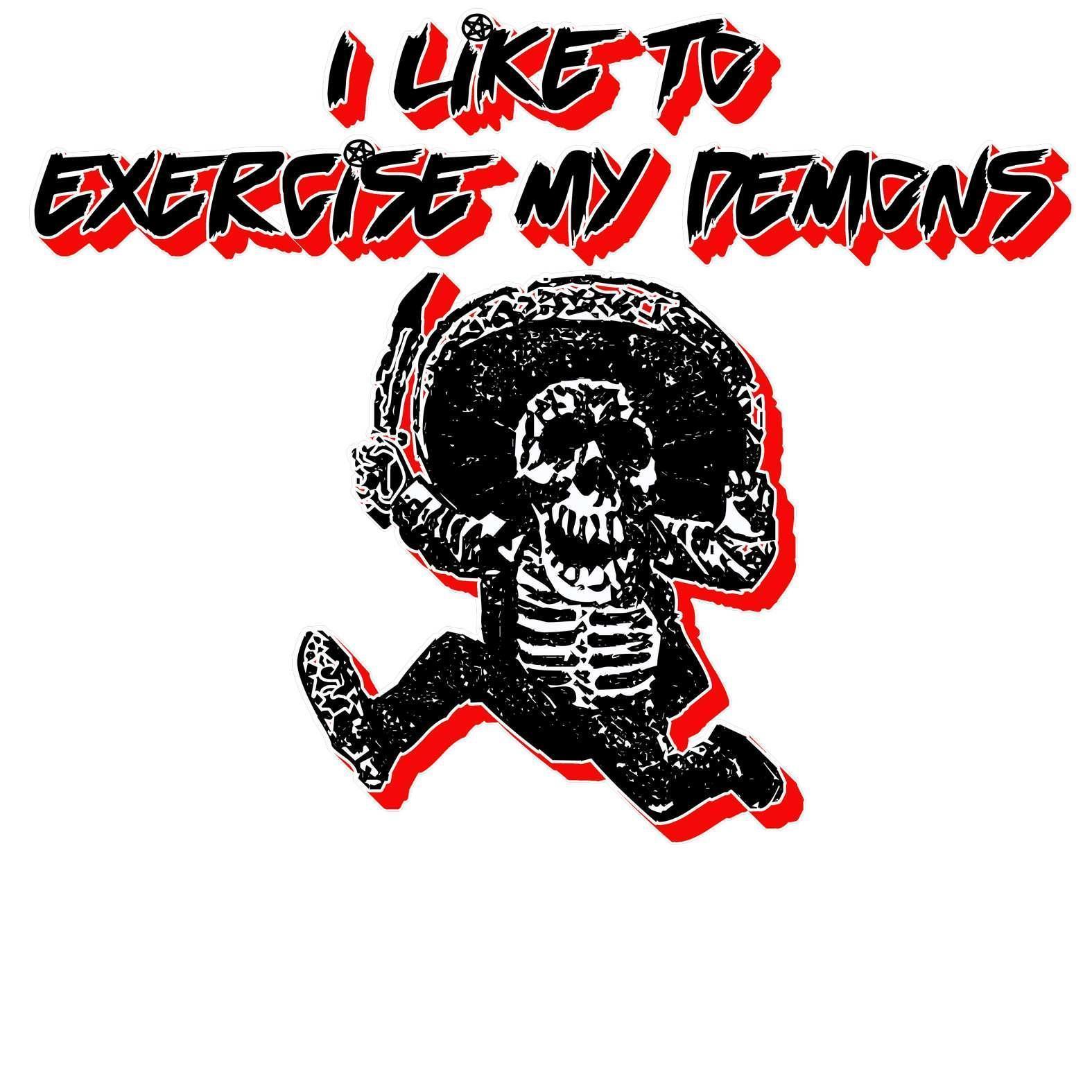 I Like To Exercise My Demons - Seamless Sports Bra - Witty Twisters Fashions