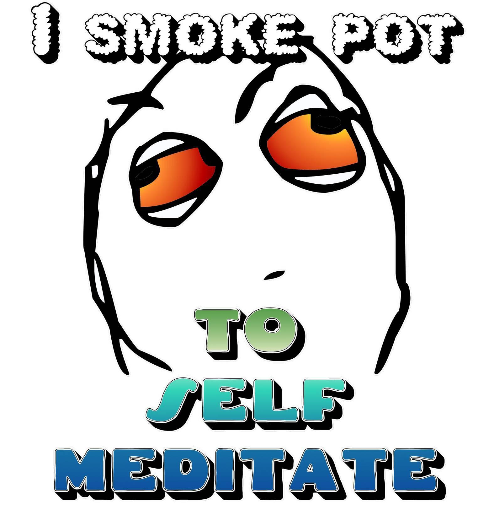 I Smoke Pot To Self Meditate - T-Shirt - Witty Twisters Fashions