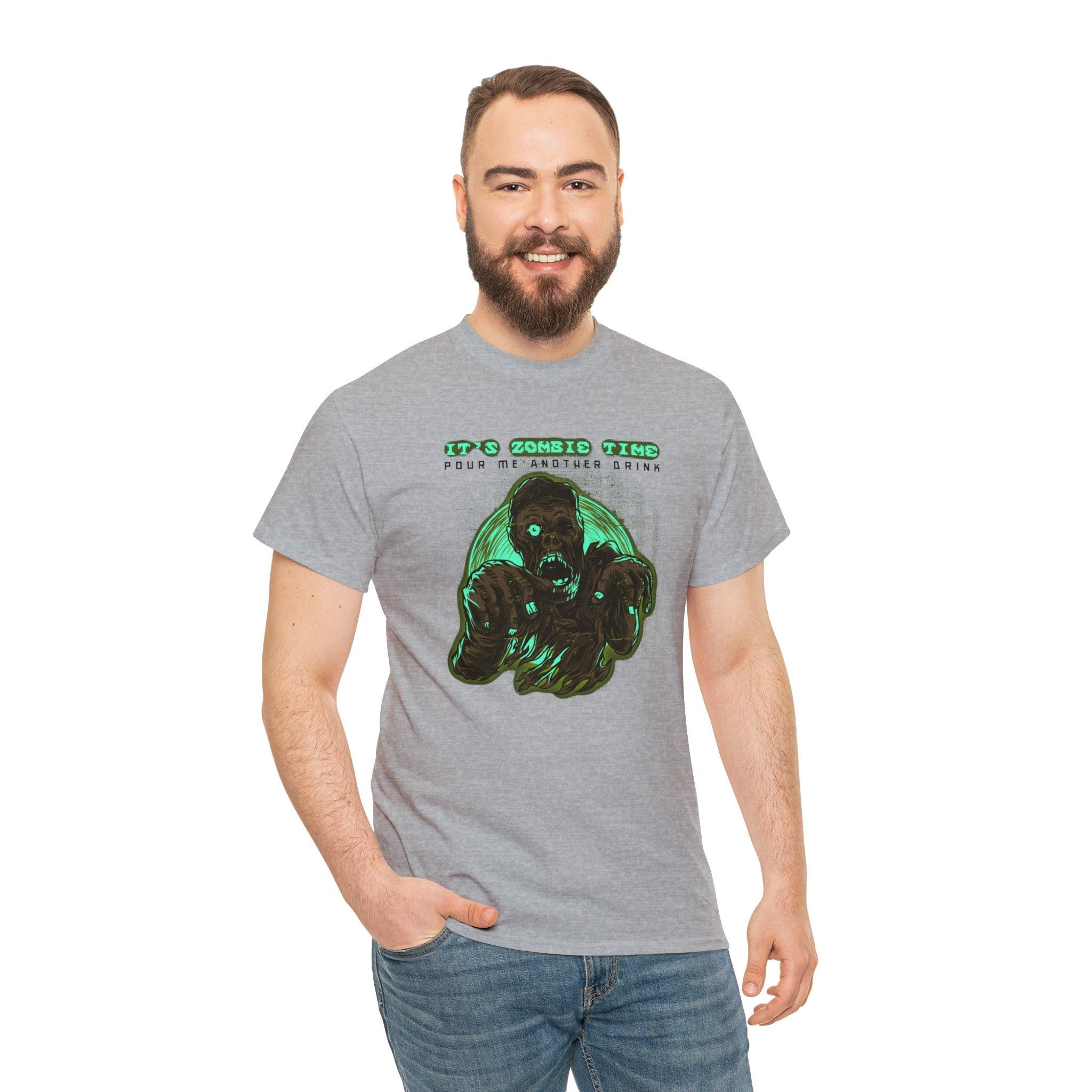 It's Zombie Time Pour Me Another Drink - T-Shirt - Witty Twisters Fashions