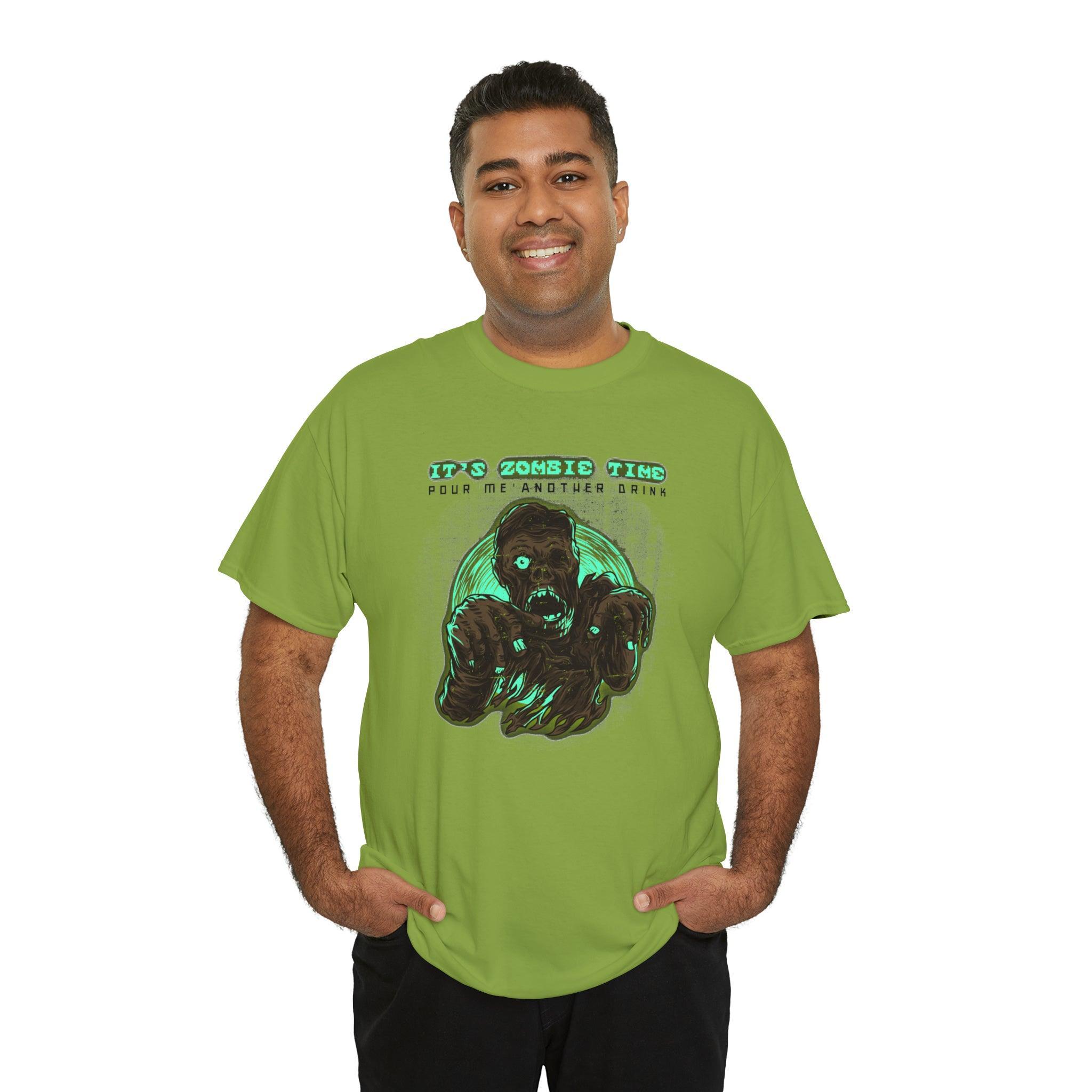 It's Zombie Time Pour Me Another Drink - T-Shirt - Witty Twisters Fashions