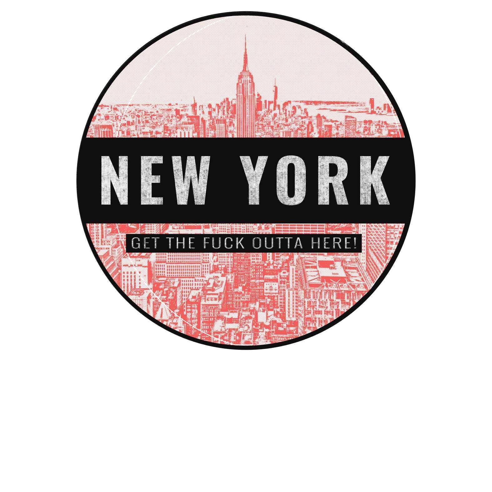 New York Get The Fuck Outta Here! - Cotton Twill Distressed Baseball Cap - Witty Twisters Fashions