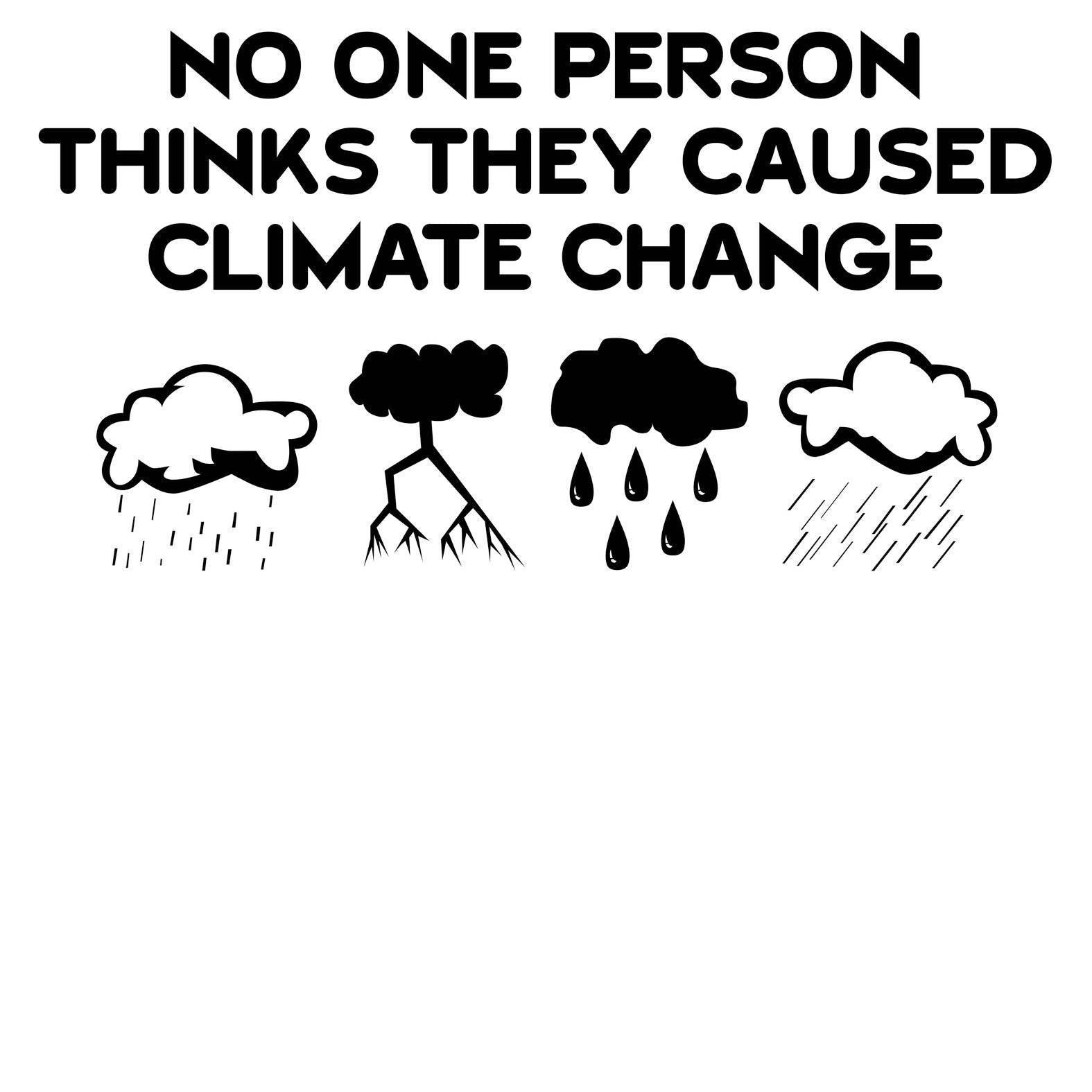 No One Person Thinks They Caused Climate Change - Woven Tote Bag - Witty Twisters Fashions