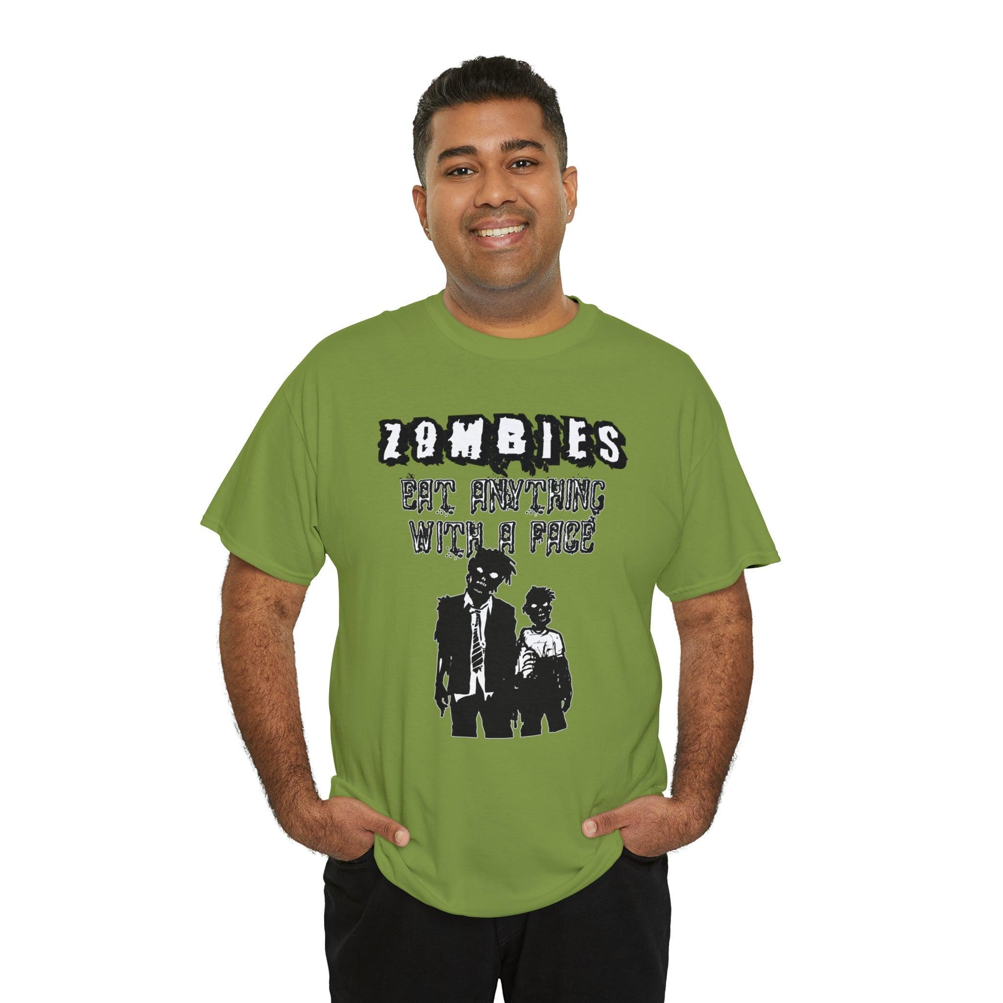 Zombies Eat Anything With A Face - T-Shirt - Witty Twisters Fashions