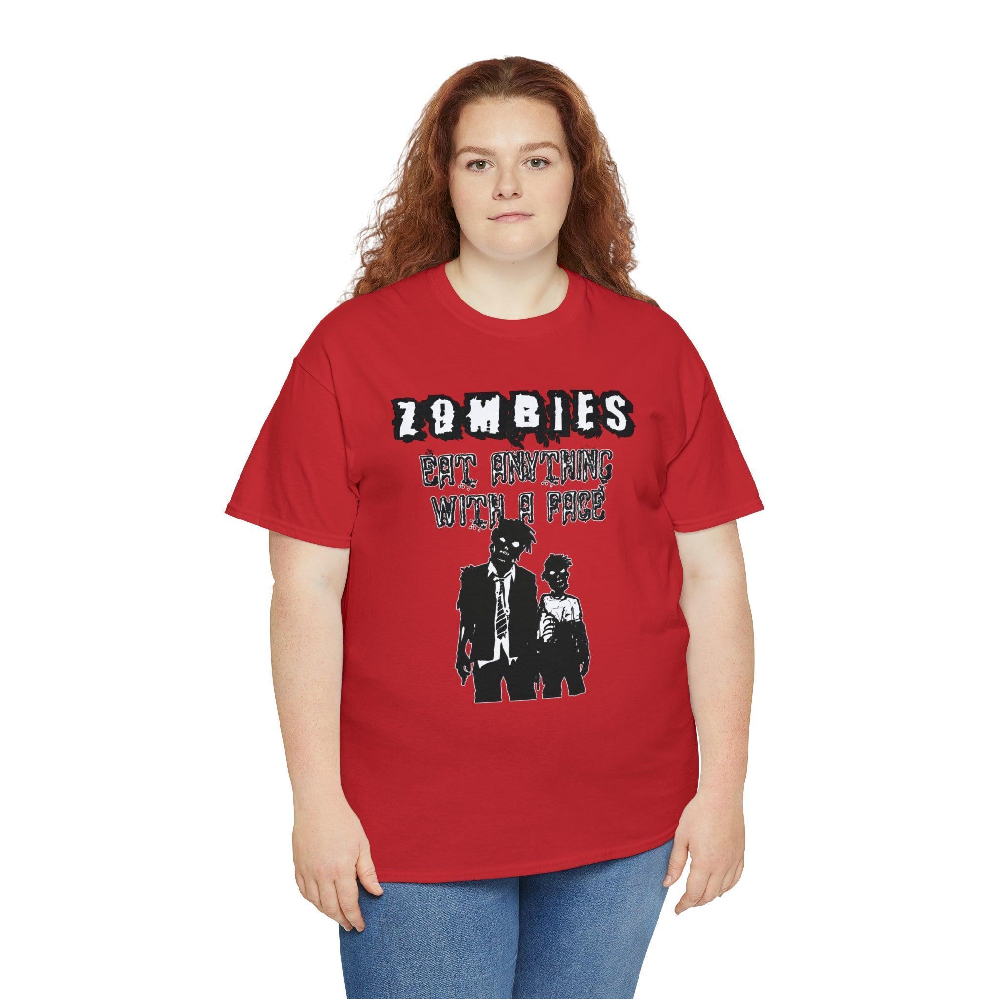 Zombies Eat Anything With A Face - T-Shirt - Witty Twisters Fashions