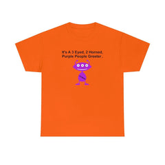 It's A 3 Eyed, 2 Horned, Purple People Greeter. - T-Shirt - Witty Twisters Fashions