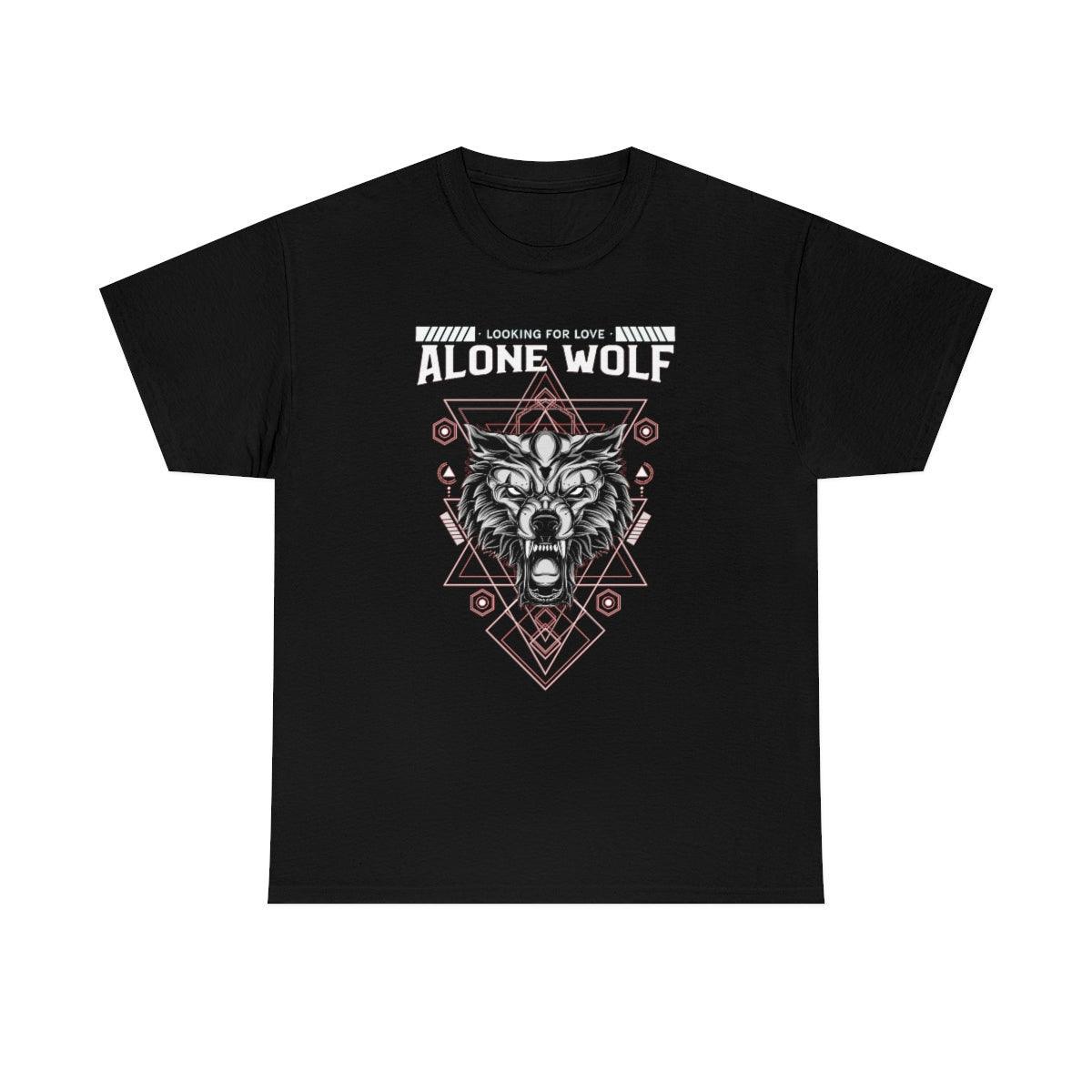 Alone Wolf Looking For Love - T-Shirt - Witty Twisters Fashions