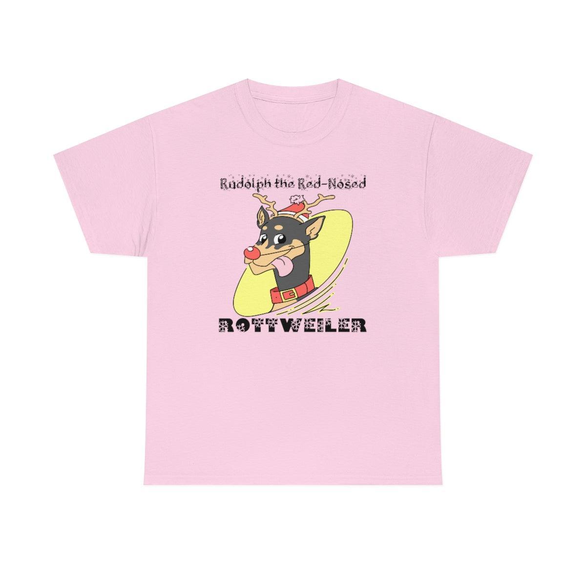 Rudolph The Red-Nosed Rottweiler - T-Shirt - Witty Twisters Fashions