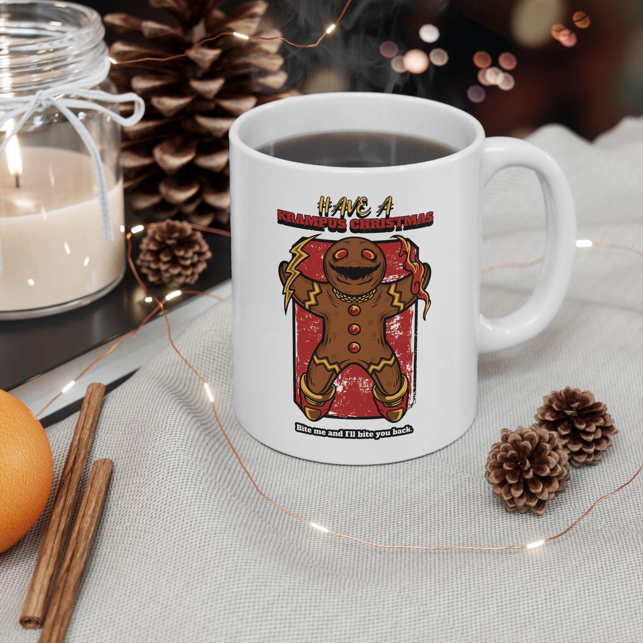 Have a Krampus Christmas Bite me and I'll bite you back. - Ceramic Coffee Mug 11oz, 15oz - Witty Twisters Fashions