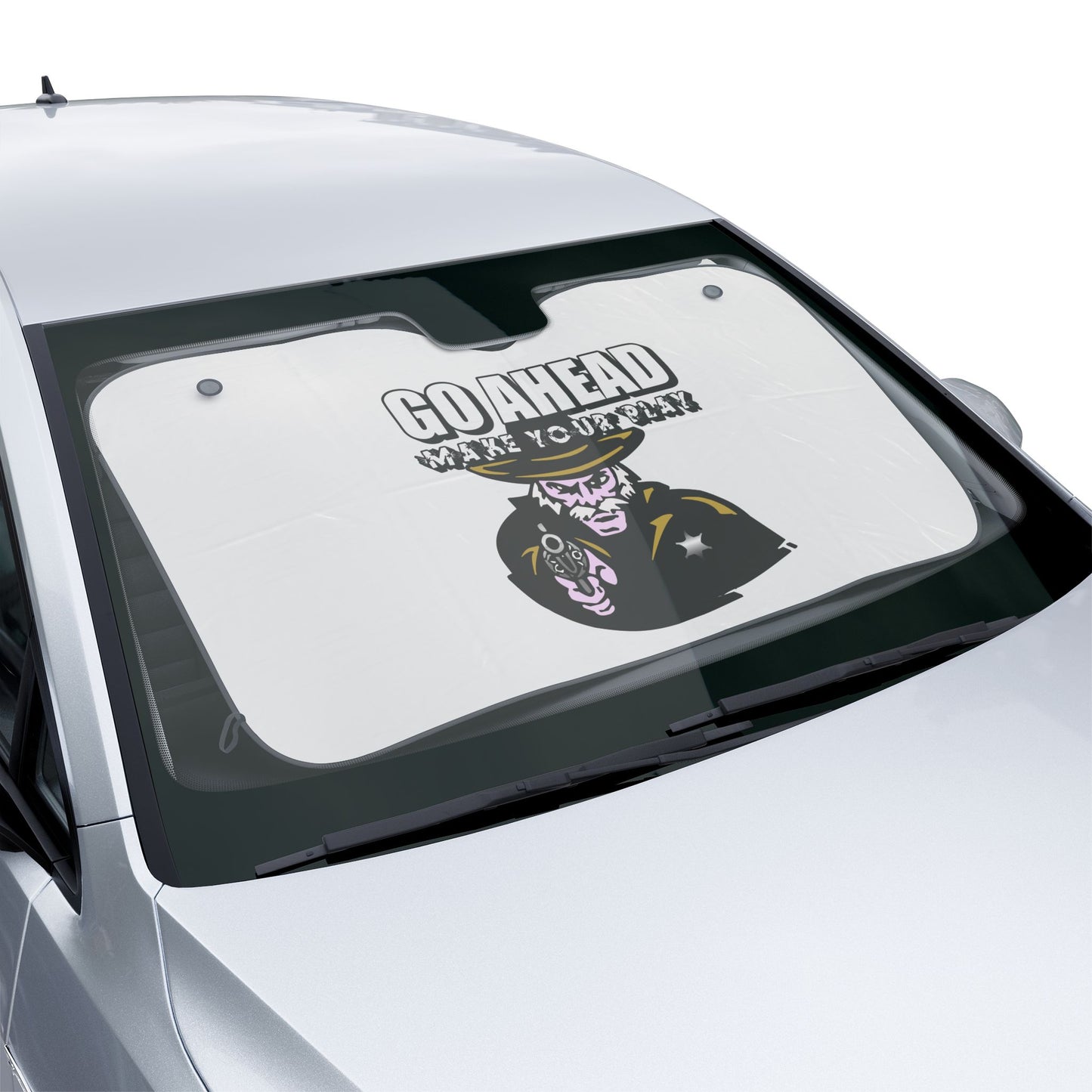 Go Ahead Make Your Play - Car Sun Shade