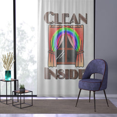 Clean Inside - Window Curtains - Witty Twisters Fashions