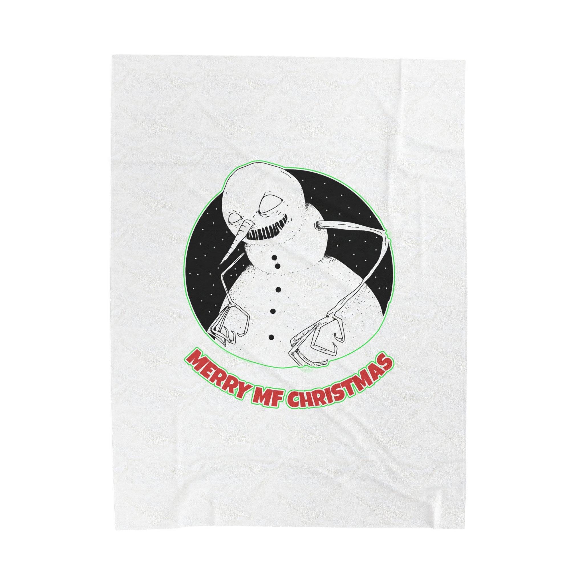 Merry MF Christmas - Velveteen Plush Blanket