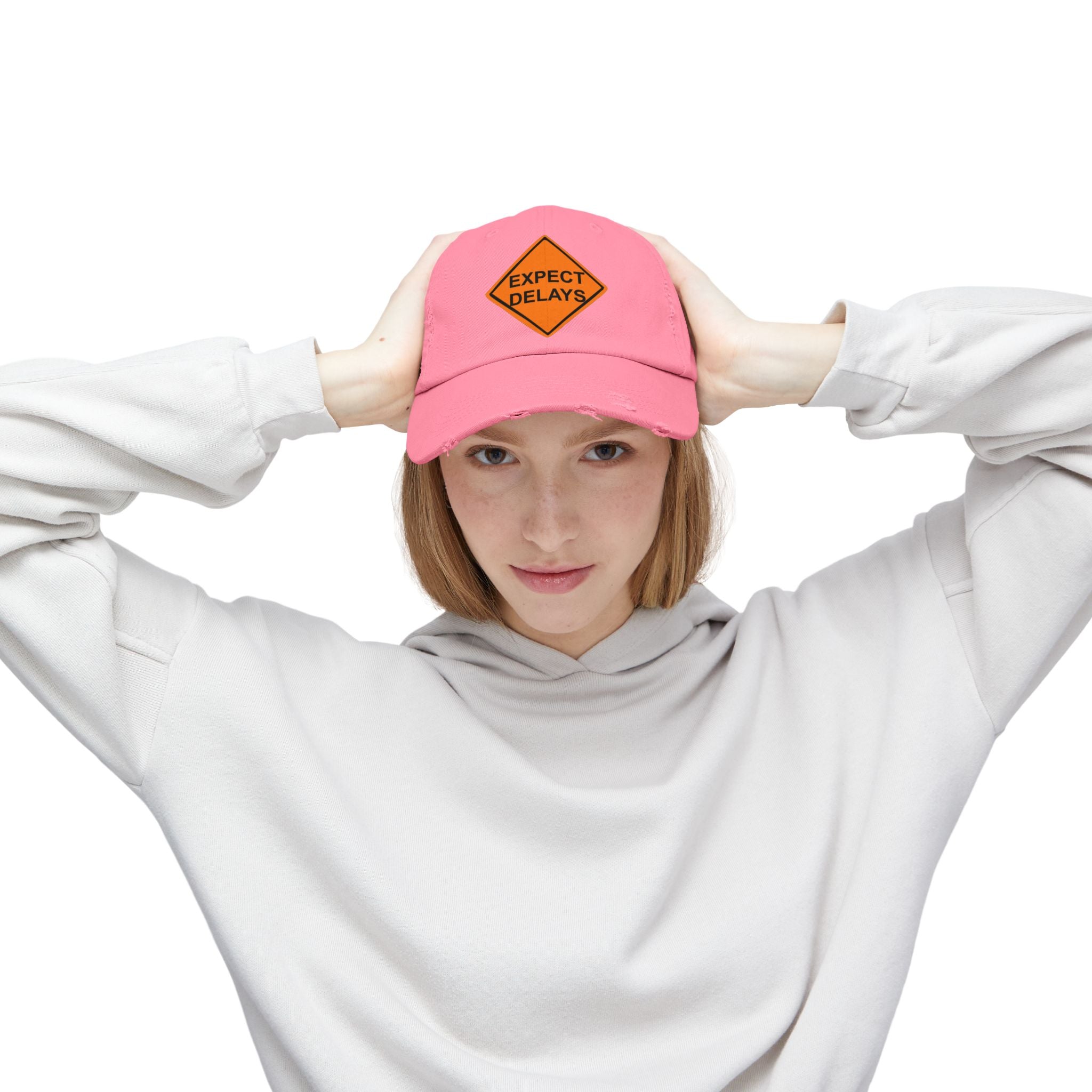 Expect Delays - Cotton Twill Distressed Baseball Cap