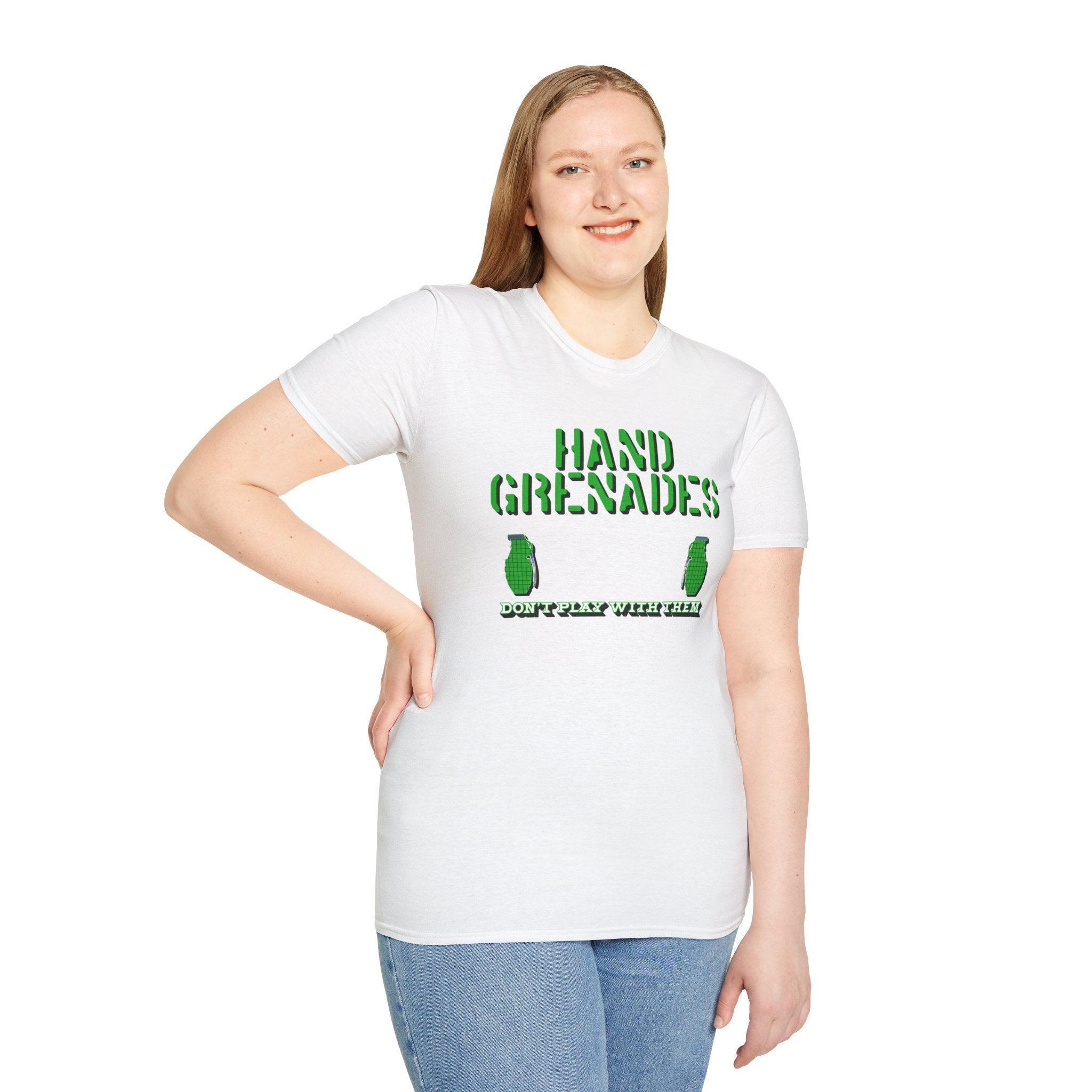 Hand Grenades Don't Play With Them - Softstyle T-shirt - Witty Twisters Fashions