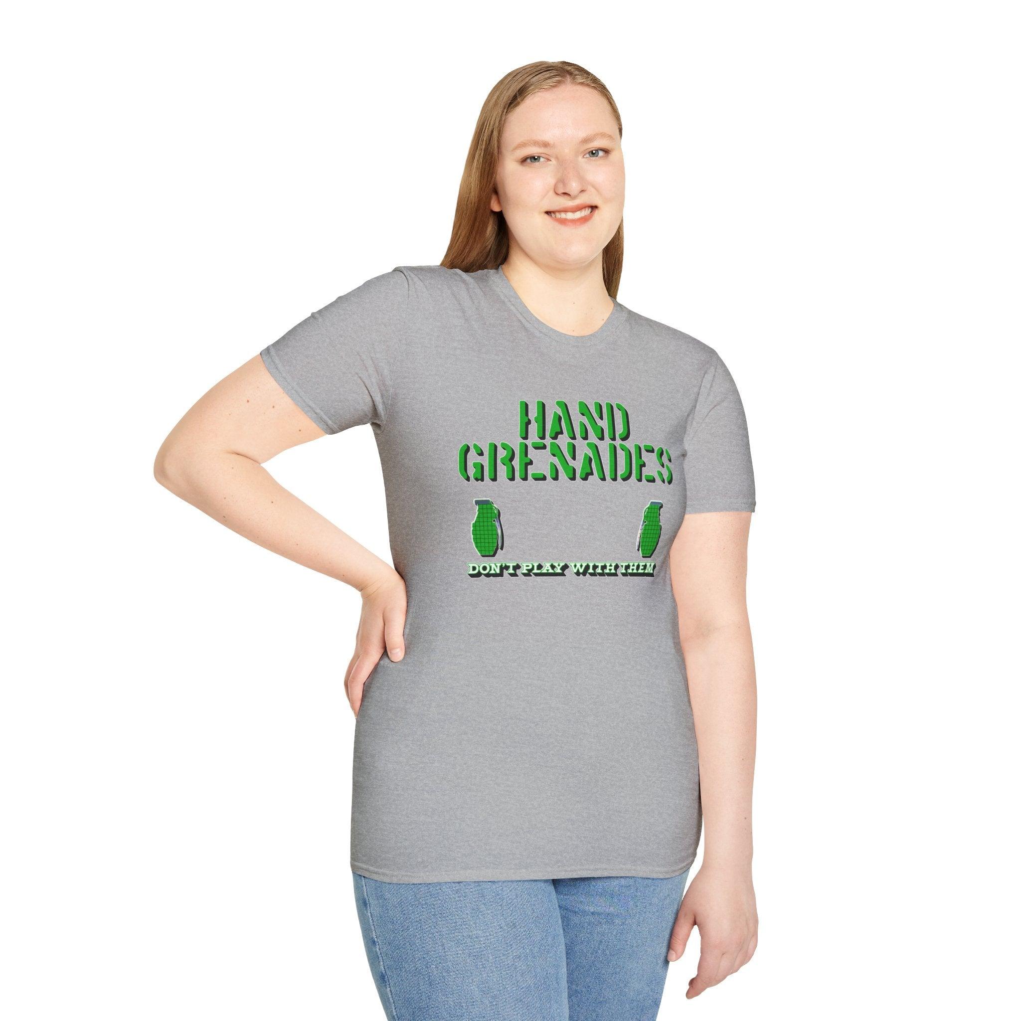 Hand Grenades Don't Play With Them - Softstyle T-shirt - Witty Twisters Fashions