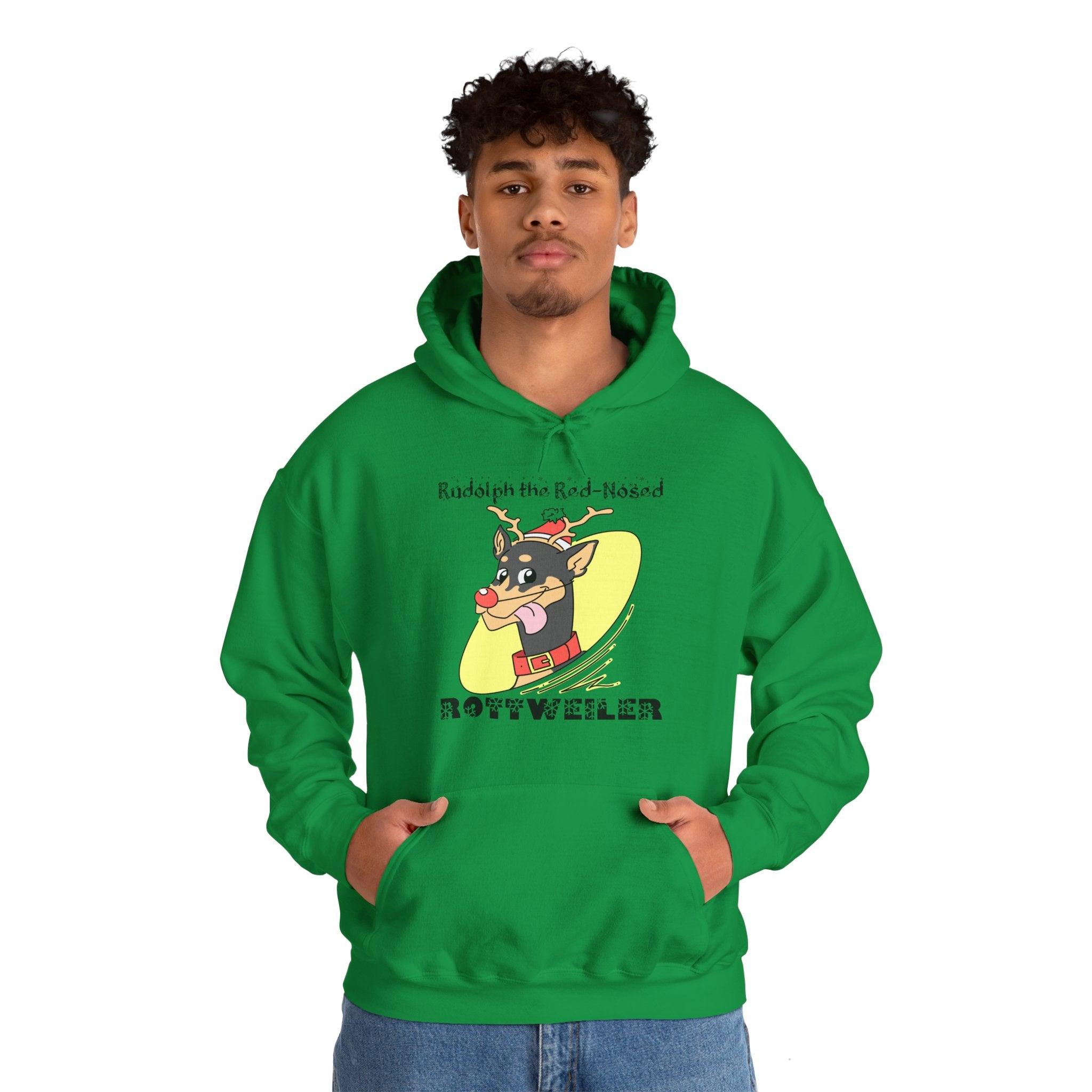 Rudolph The Red-Nosed Rottweiler - Hoodie