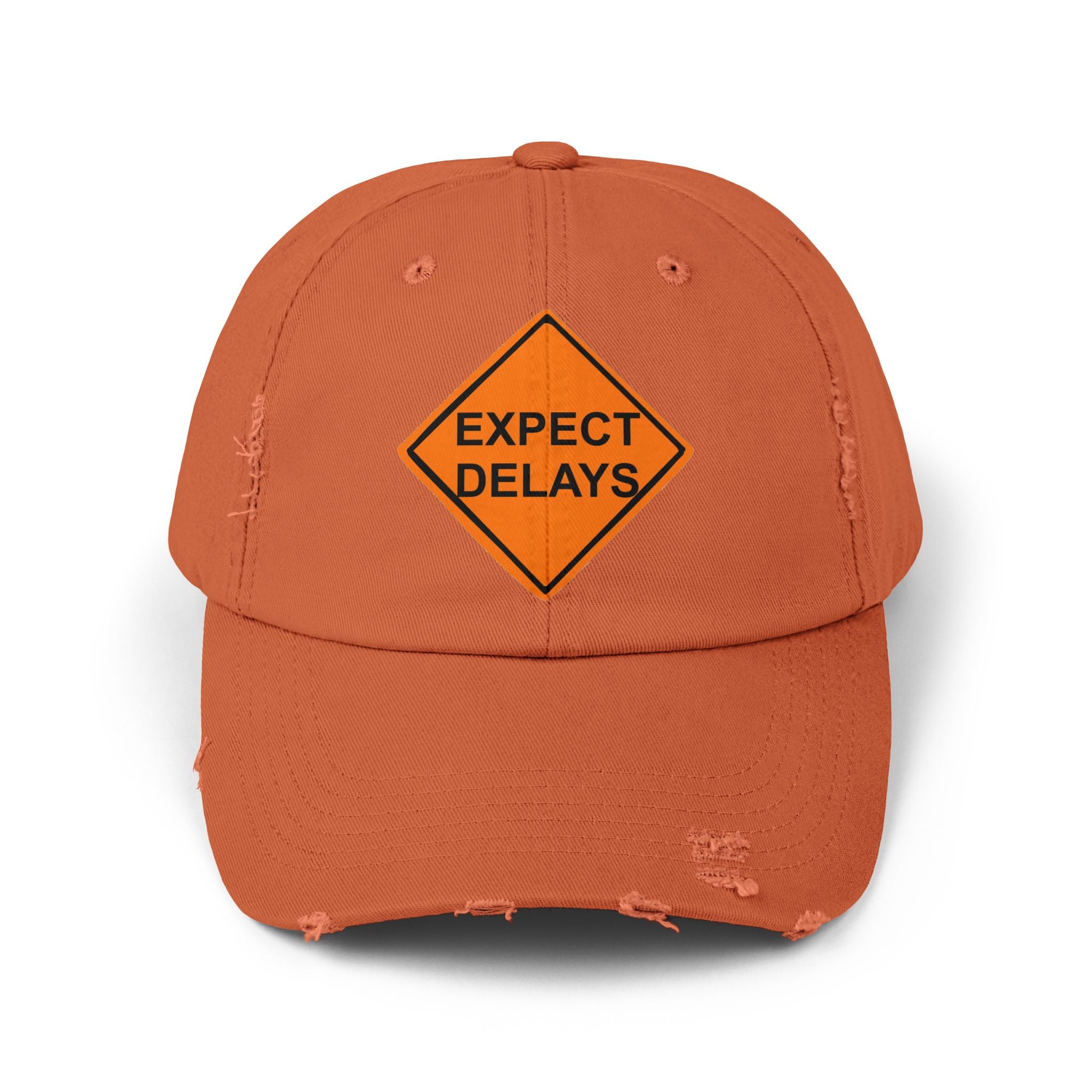 Expect Delays - Cotton Twill Distressed Baseball Cap