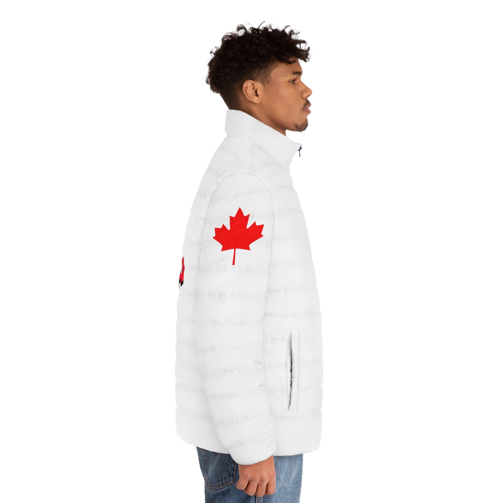 Hockey Fight In Canada - Men’s Puffer Jacket - Witty Twisters Fashions