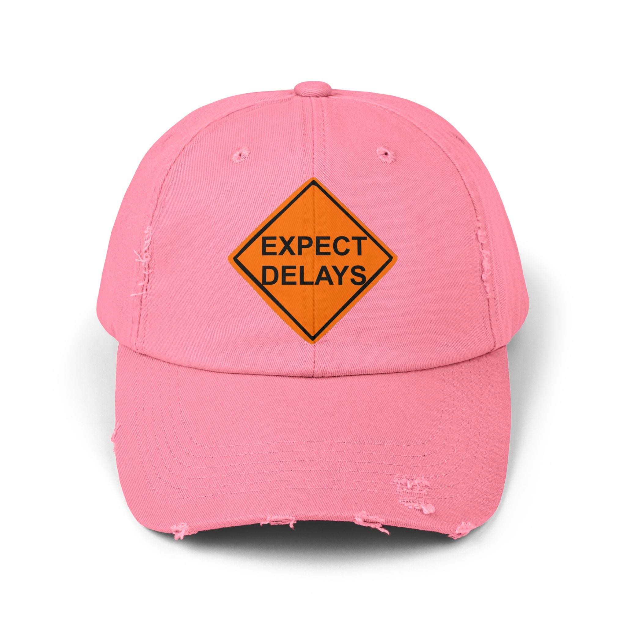 Expect Delays - Cotton Twill Distressed Baseball Cap