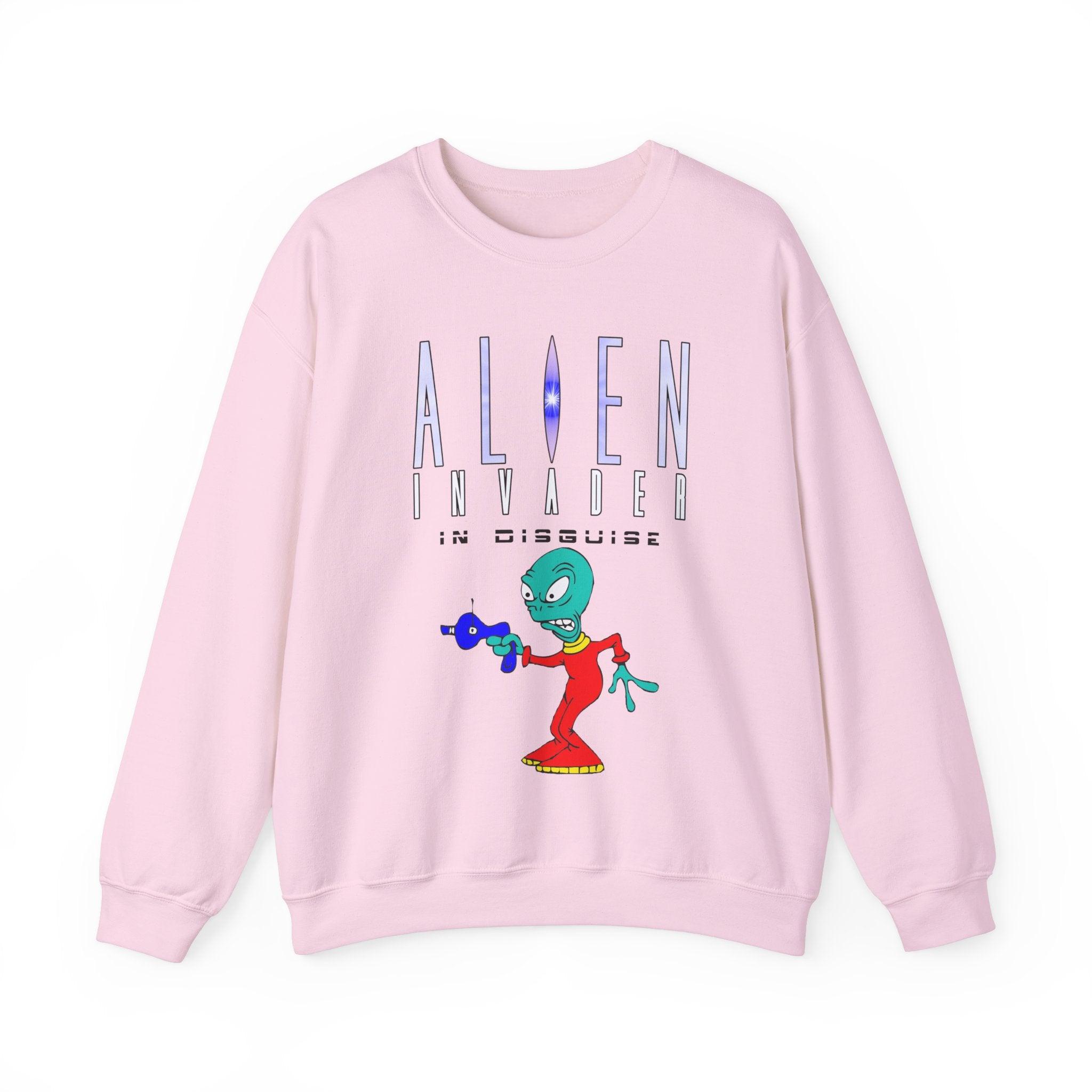 Alien Invader In Disguise - Sweatshirt - Witty Twisters T-Shirts