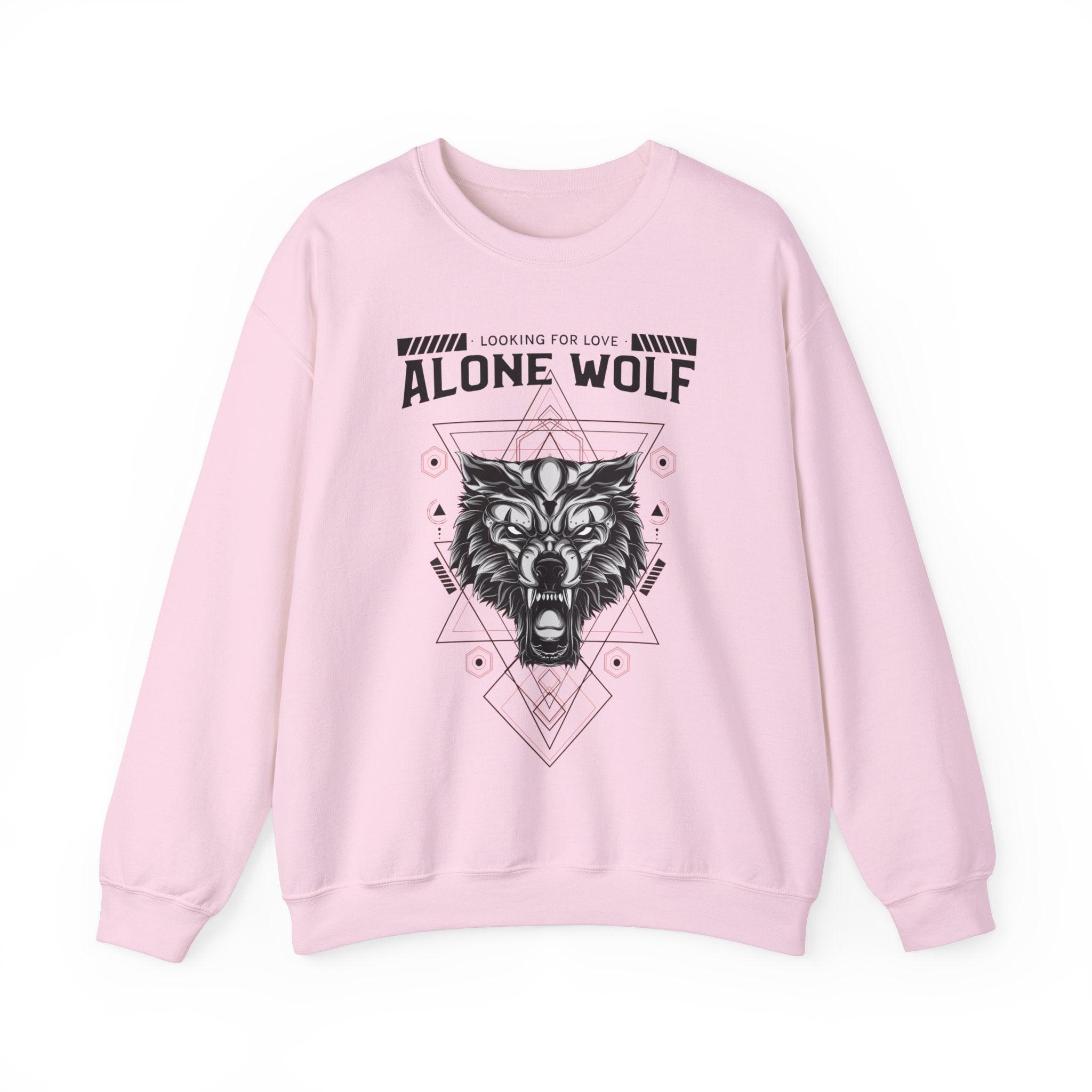 Alone Wolf Looking For Love - Sweatshirt - Witty Twisters Fashions