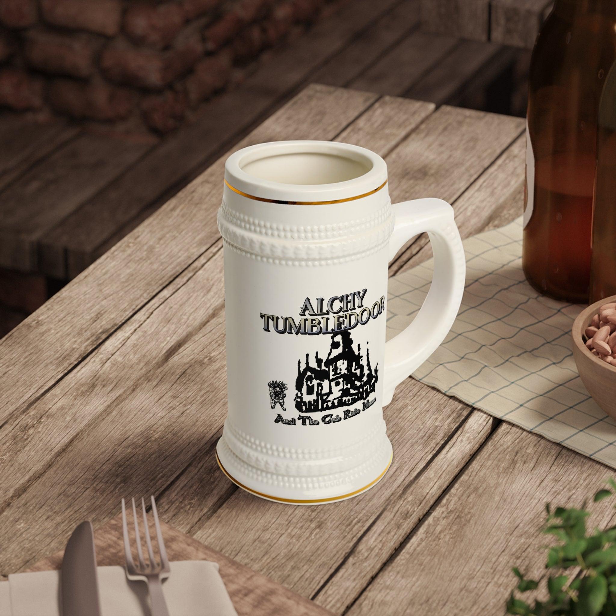 Alchy Tumbledoor And The Cab Ride Home - Beer Stein Mug - Witty Twisters Fashions