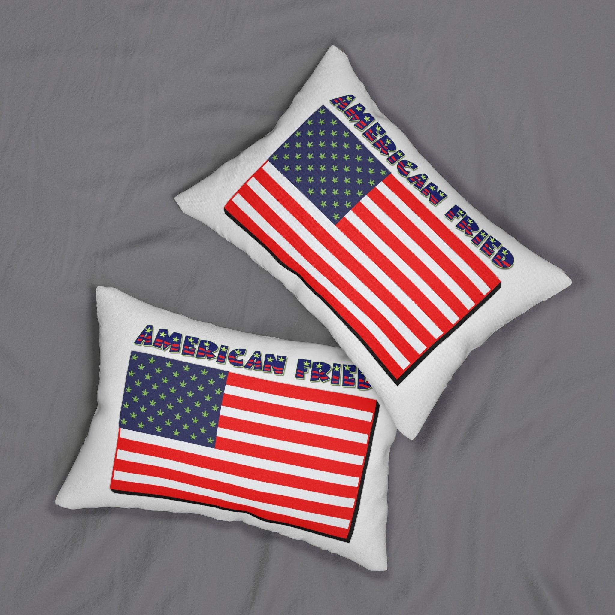 American Fried - Spun Polyester Lumbar Pillow - Witty Twisters Fashions