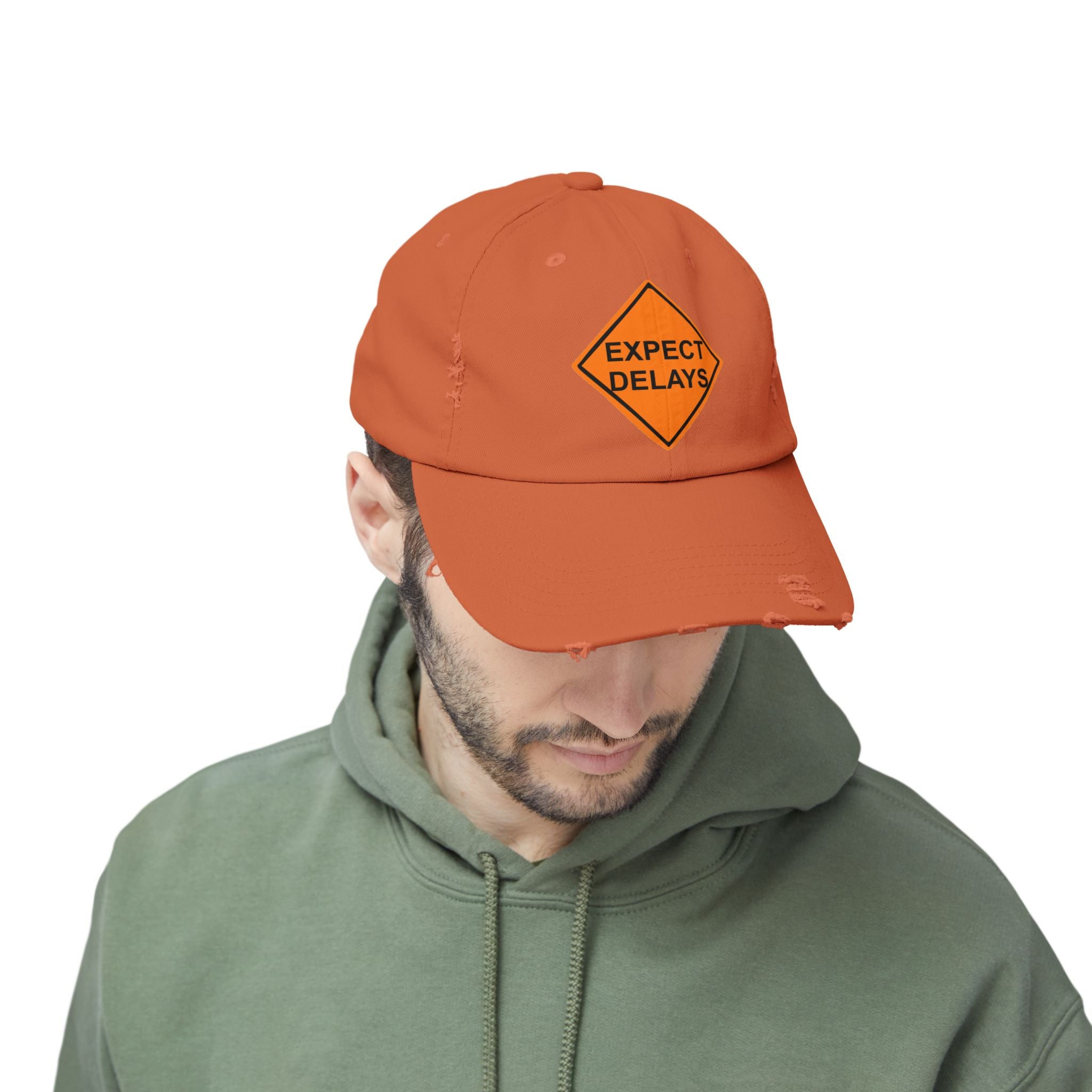 Expect Delays - Cotton Twill Distressed Baseball Cap