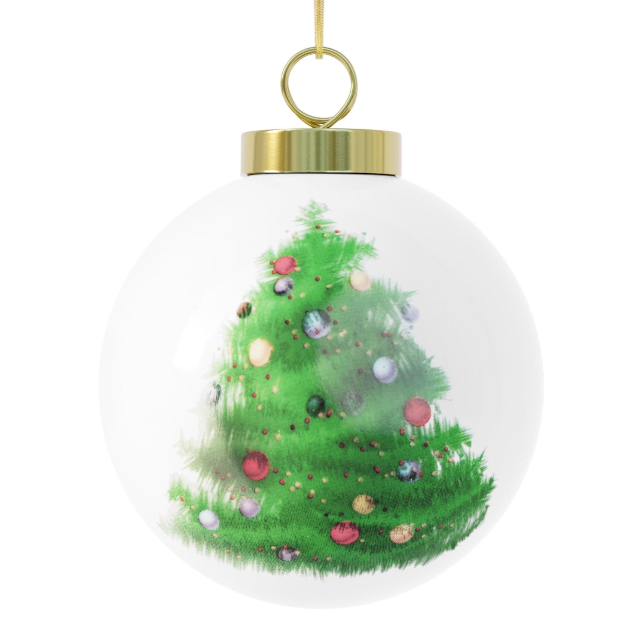 Keep Calm and Merry On - Christmas Ball Ornament