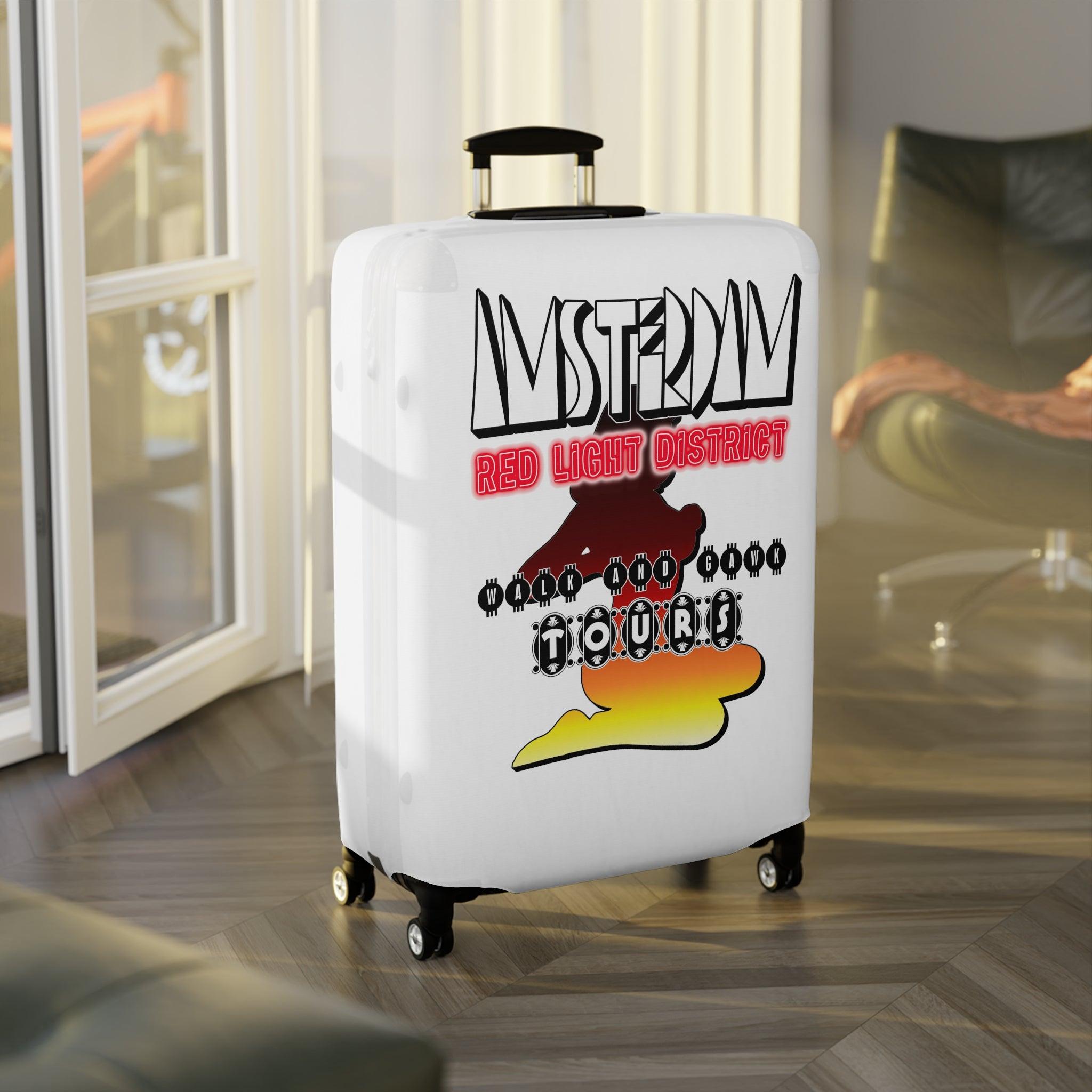 Amsterdam Red Light District Walk And Gawk Tours - Luggage Cover - Witty Twisters Fashions