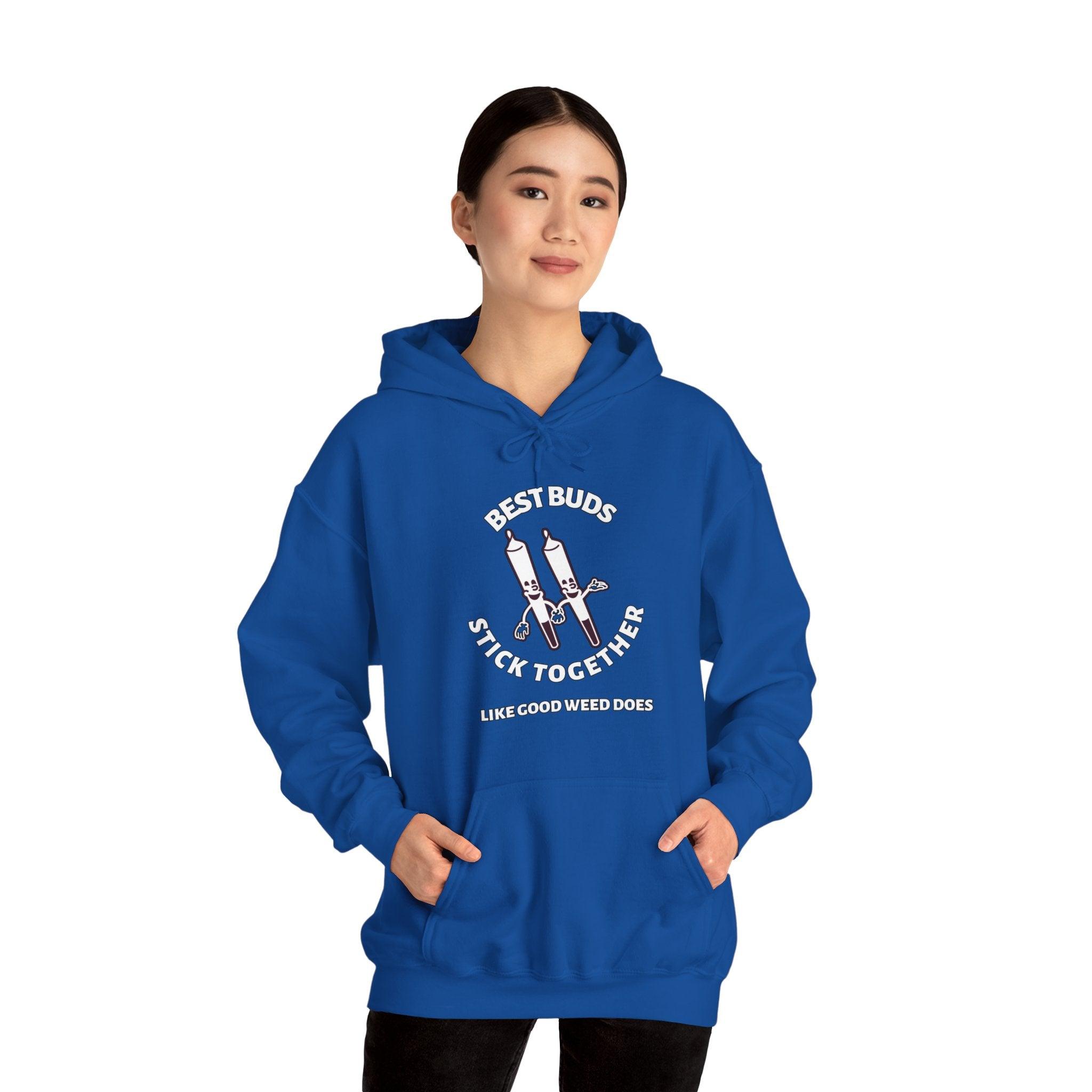 Best Buds Stick Together Like Good Weed Does - Hoodie - Witty Twisters Fashions