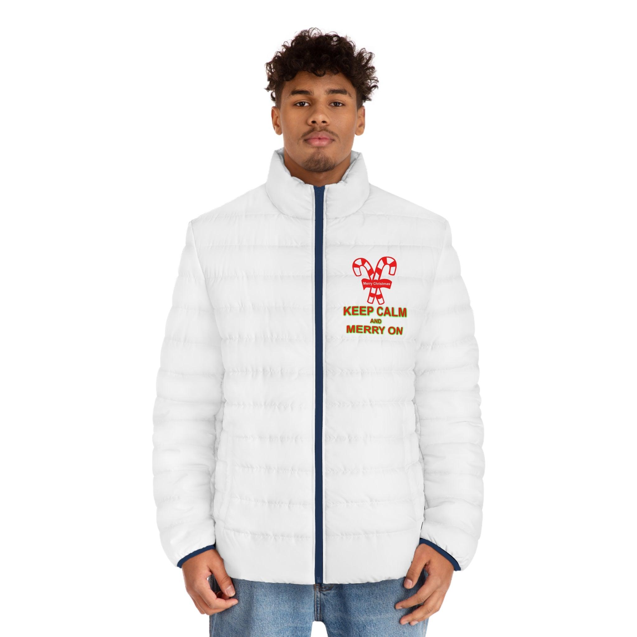 Keep Calm and Merry On - Men’s Puffer Jacket