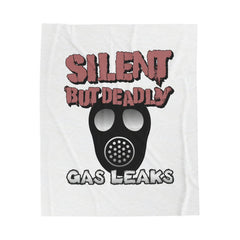 Silent But Deadly Gas Leaks - Velveteen Plush Blanket - Witty Twisters Fashions