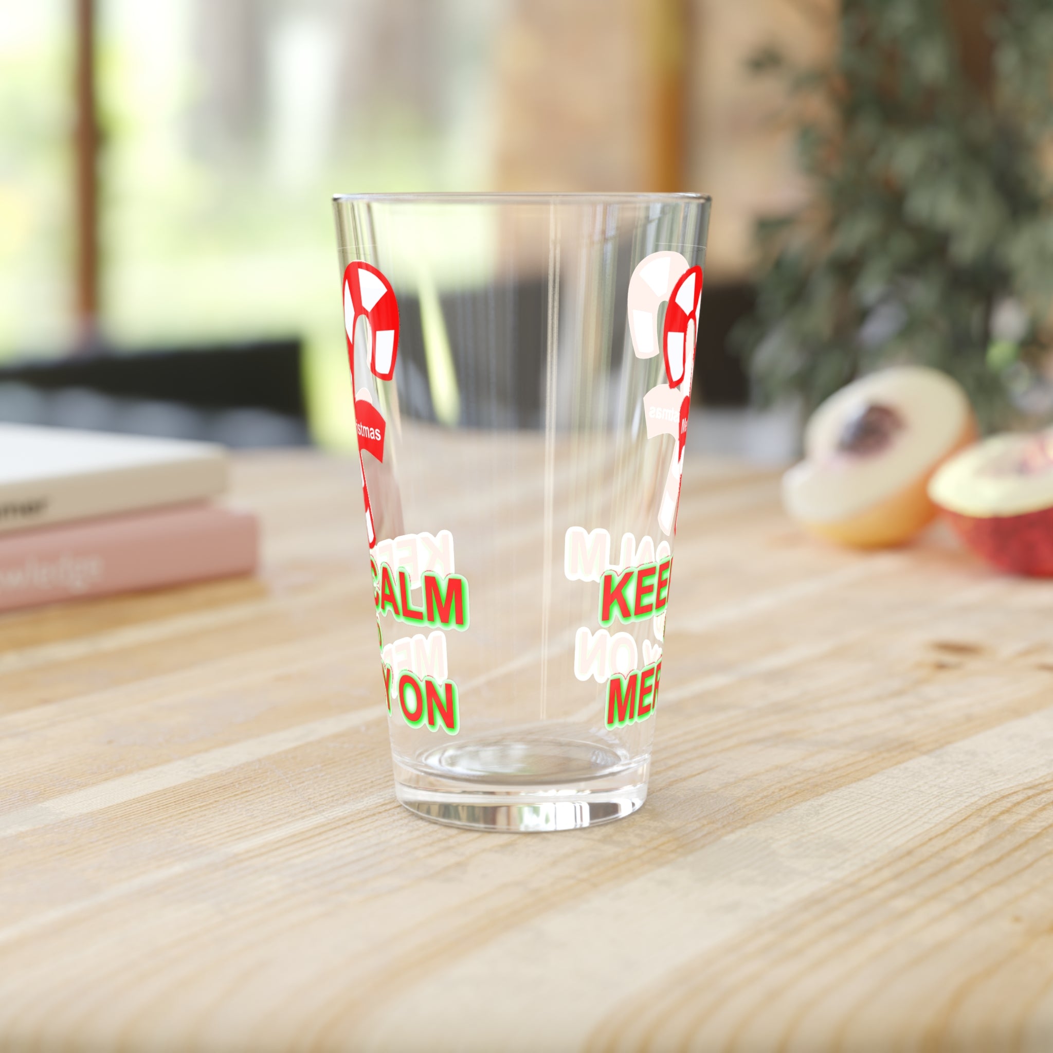 Keep Calm and Merry On - 16oz Pint Glass